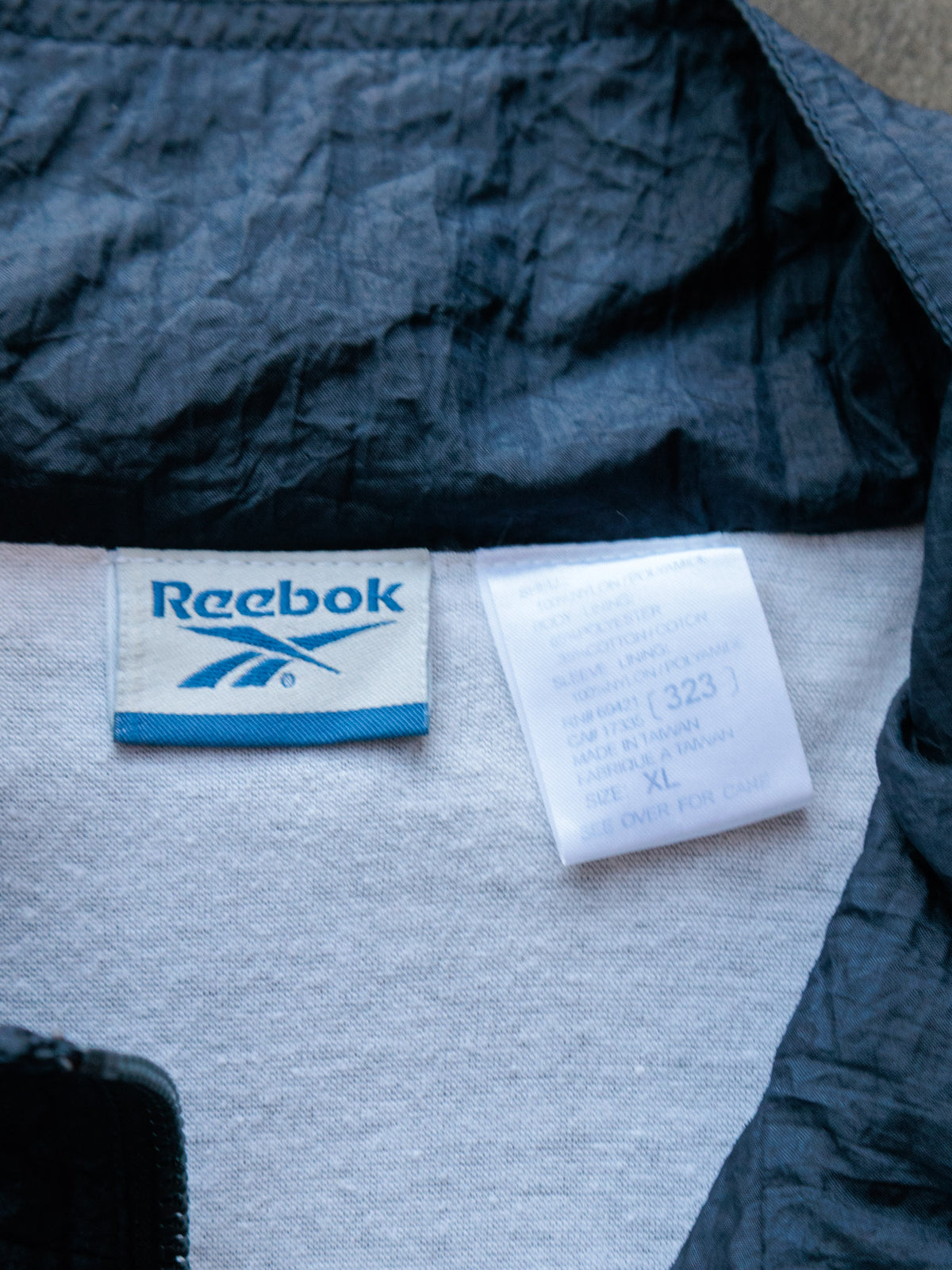 Vintage 90s Navy Reebok Colourblock Jacket (XL)