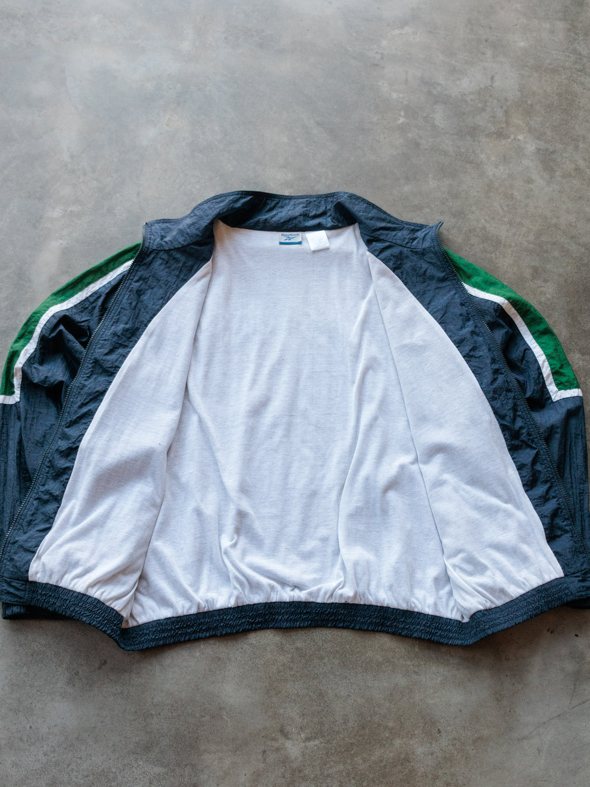 Vintage 90s Navy Reebok Colourblock Jacket (XL)