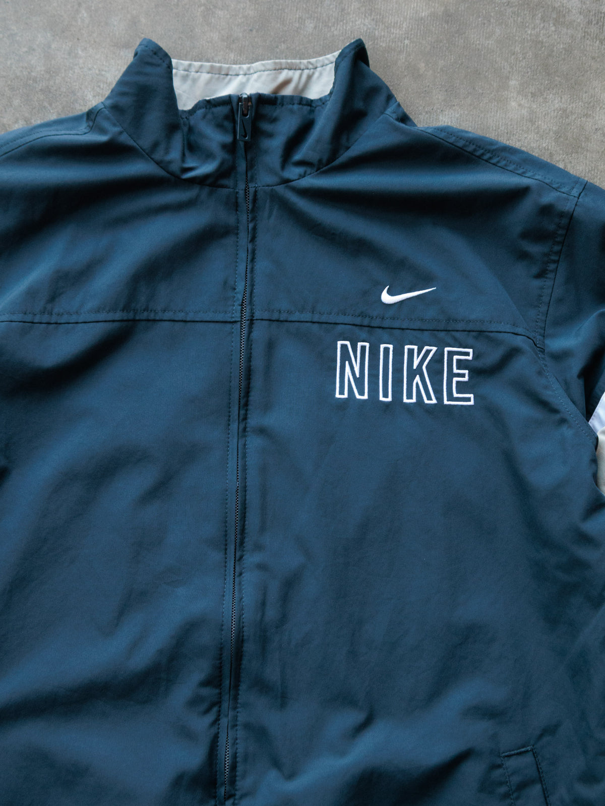 Vintage 00s Navy Nike Track Jacket (Women's XL)