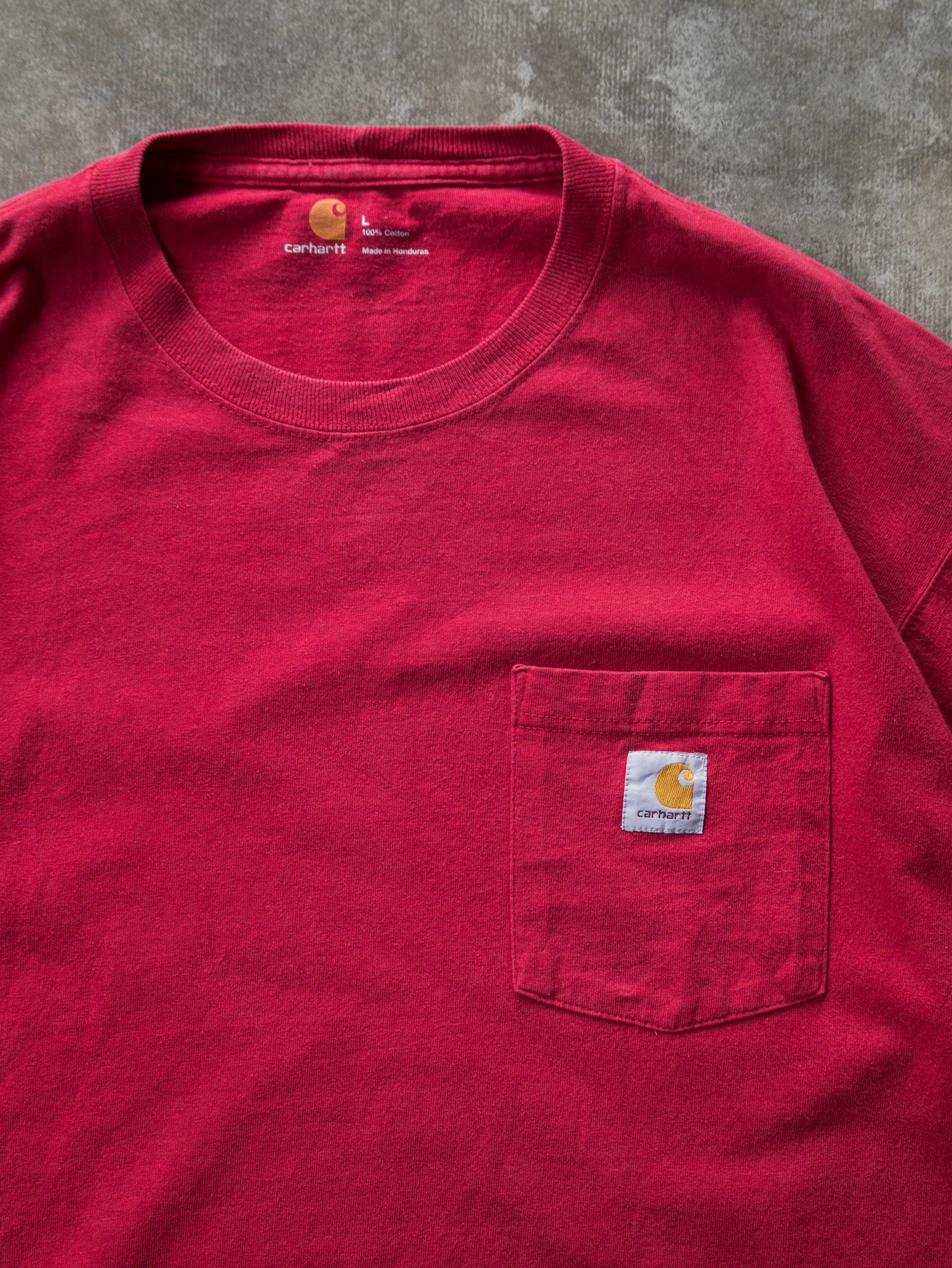 Vintage Red Carhartt Pocket Tee (L)