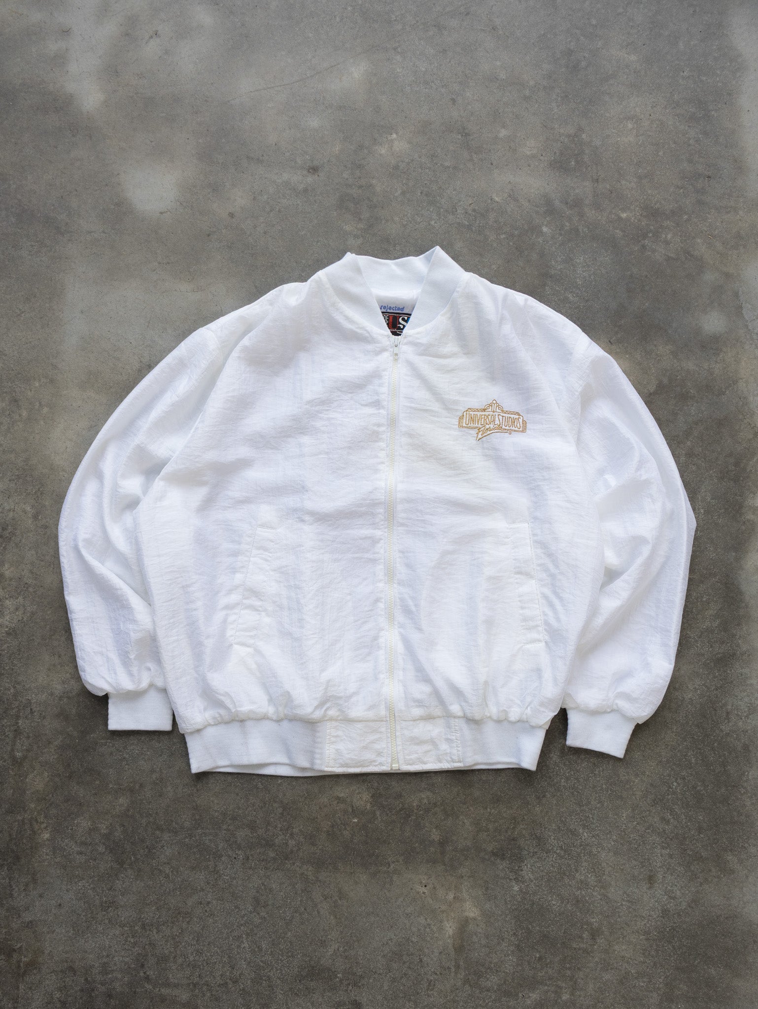 Vintage 90s White Universal Studios Florida Jacket (2XL)