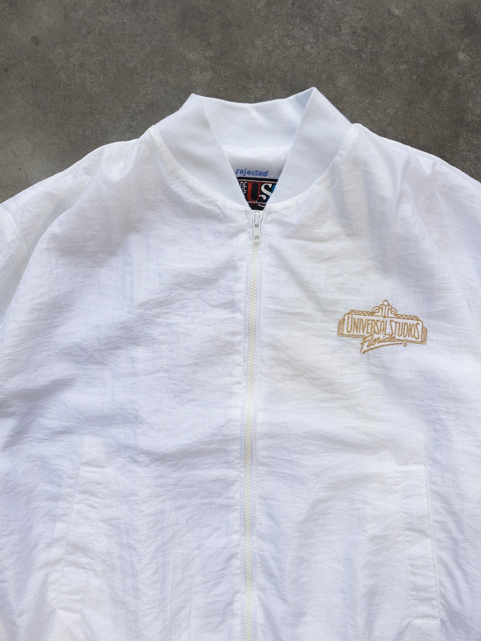 Vintage 90s White Universal Studios Florida Jacket (2XL)