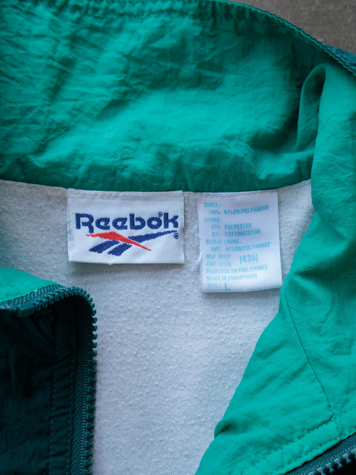 Vintage 90s Green Reebok Colourblock Jacket (L)