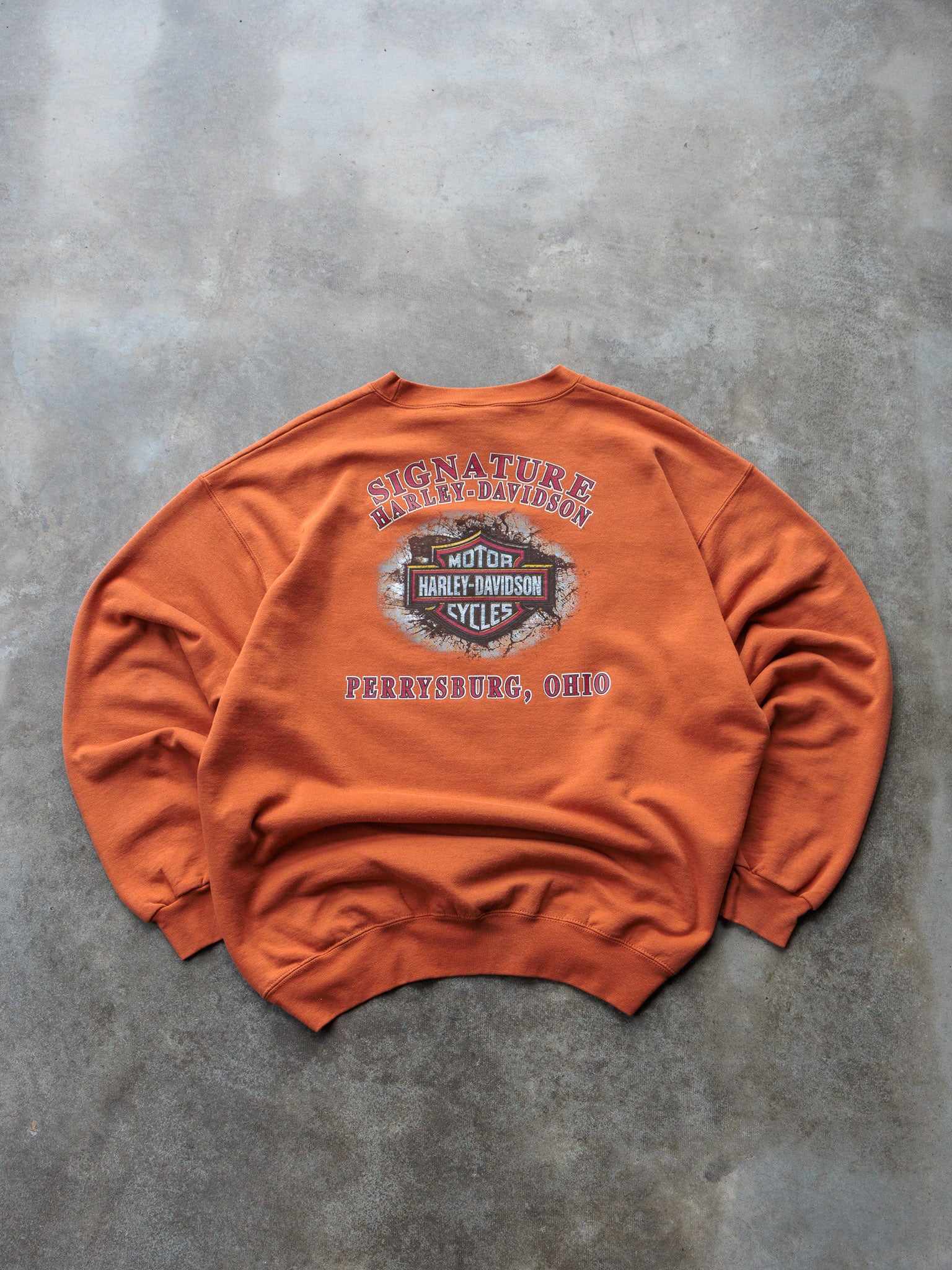 Vintage Orange Harley-Davidson Ohio Sweatshirt (L)