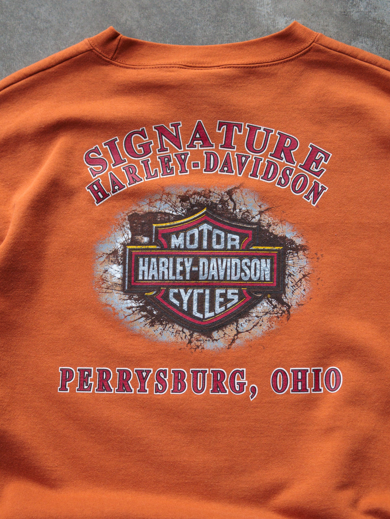 Vintage Orange Harley-Davidson Ohio Sweatshirt (L)