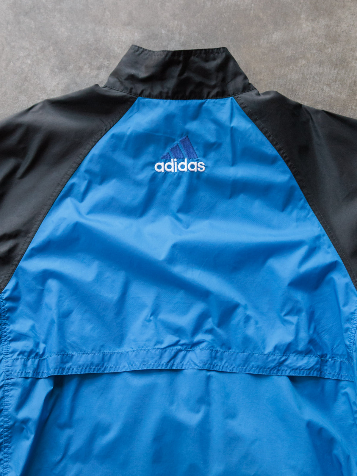 Vintage 00s Blue Adidas Colourblock Windbreaker (M)