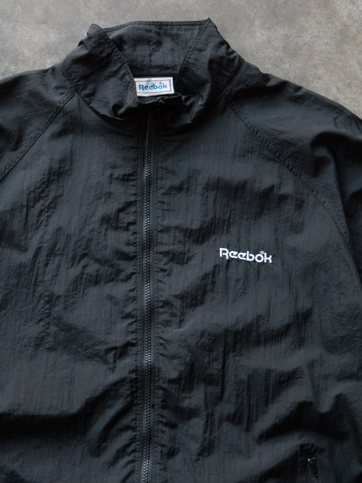 Vintage 90s Black Reebok Windbreaker (L)