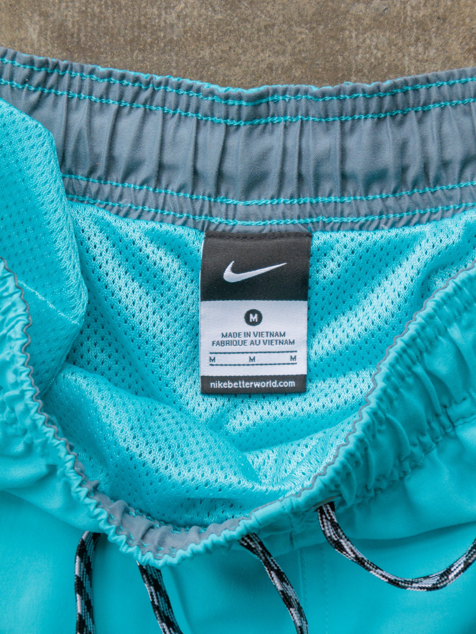 Vintage Turquoise Nike Swim Shorts (M)