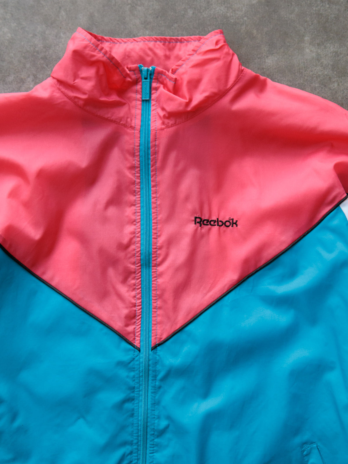 Vintage 90s Blue Reebok Colourblock Jacket (L)