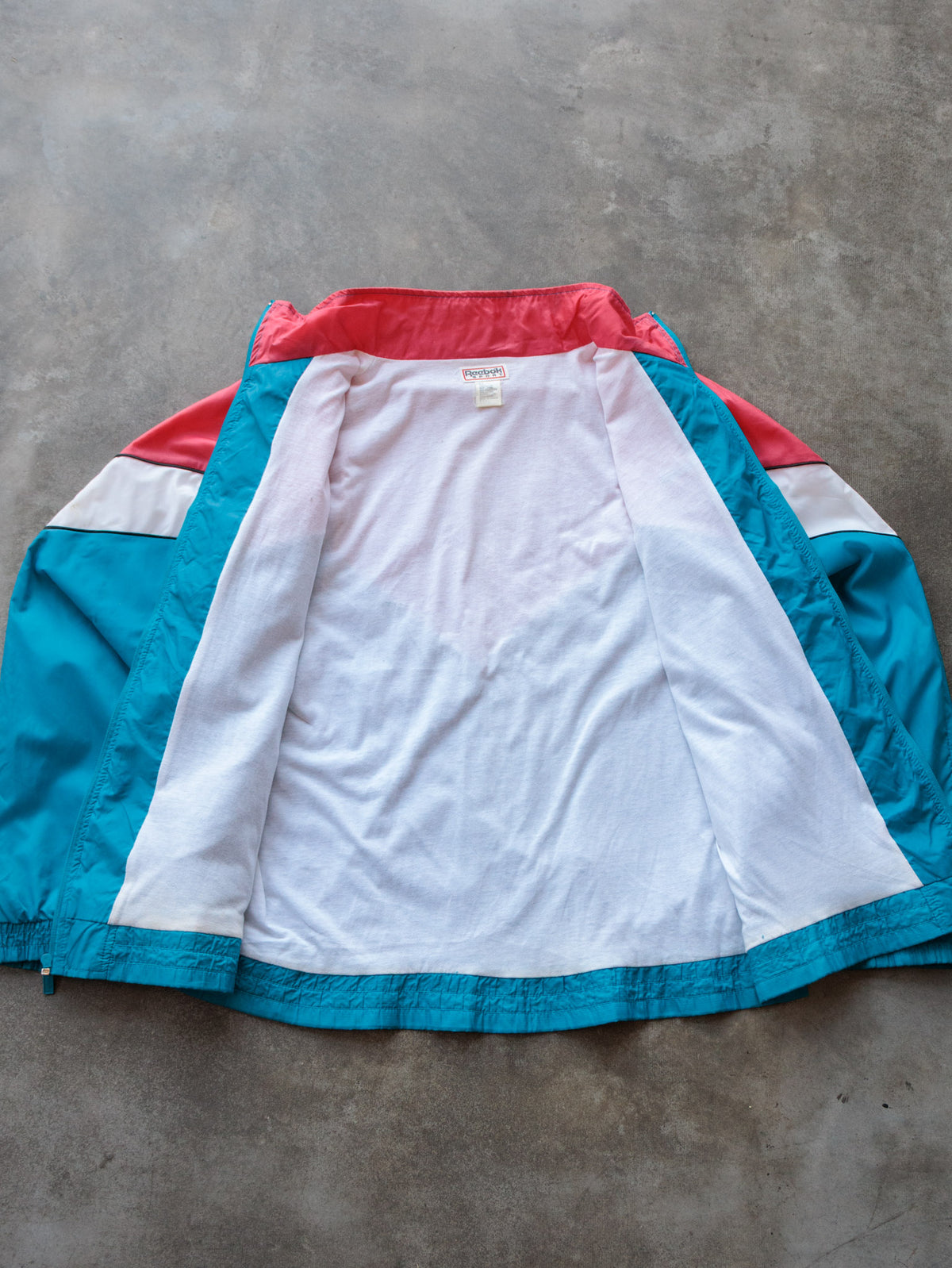 Vintage 90s Blue Reebok Colourblock Jacket (L)