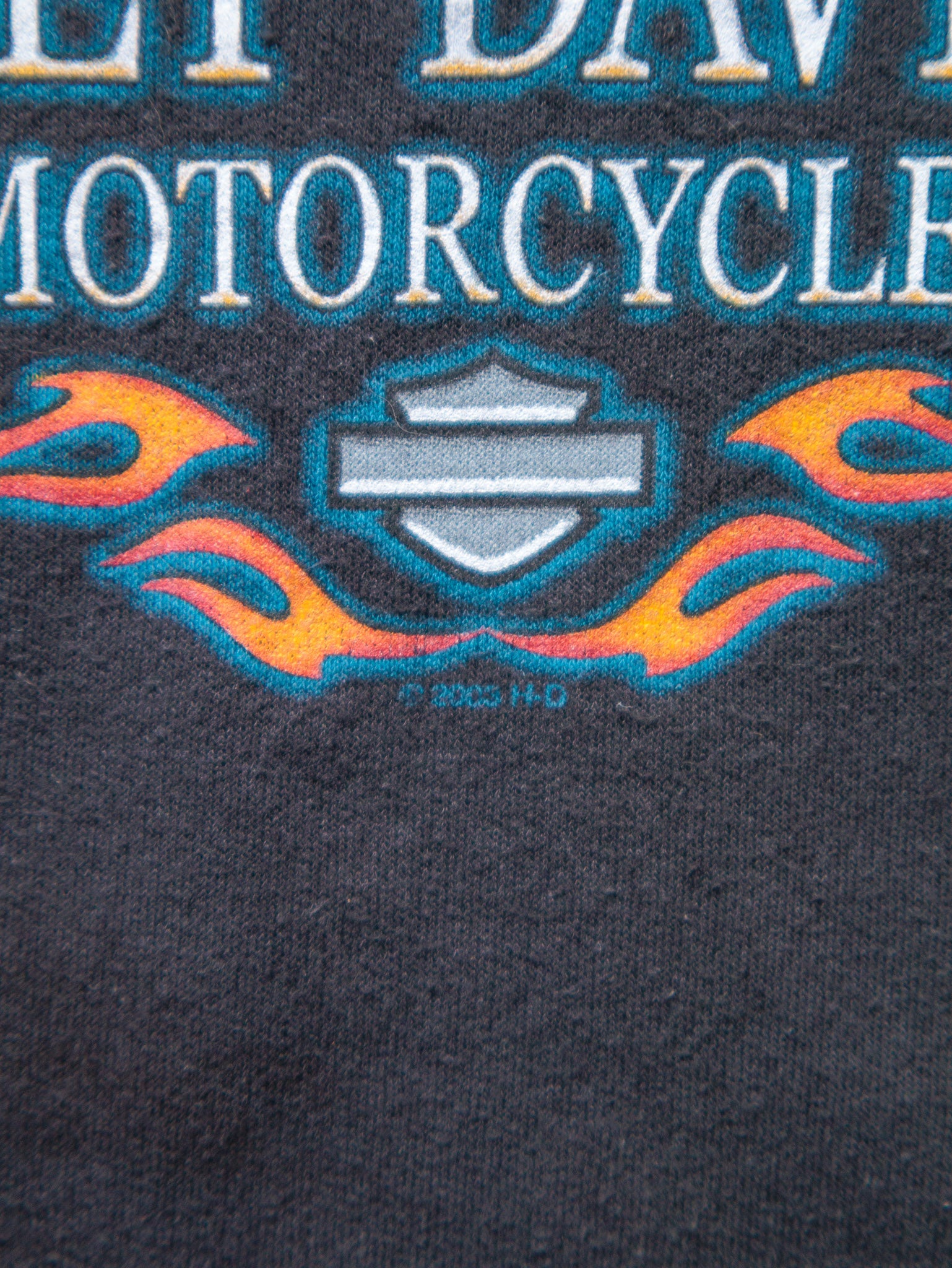 Vintage 00s Black Harley-Davidson Flame Topeka Kansas Hoodie (XL)