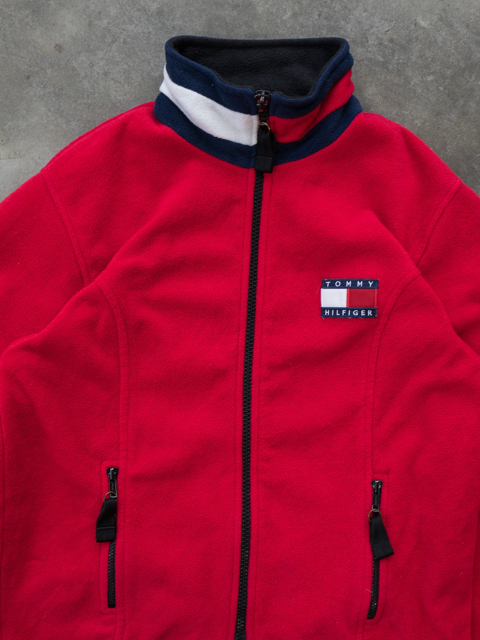 Vintage Red Tommy Hilfiger Fleece (M)
