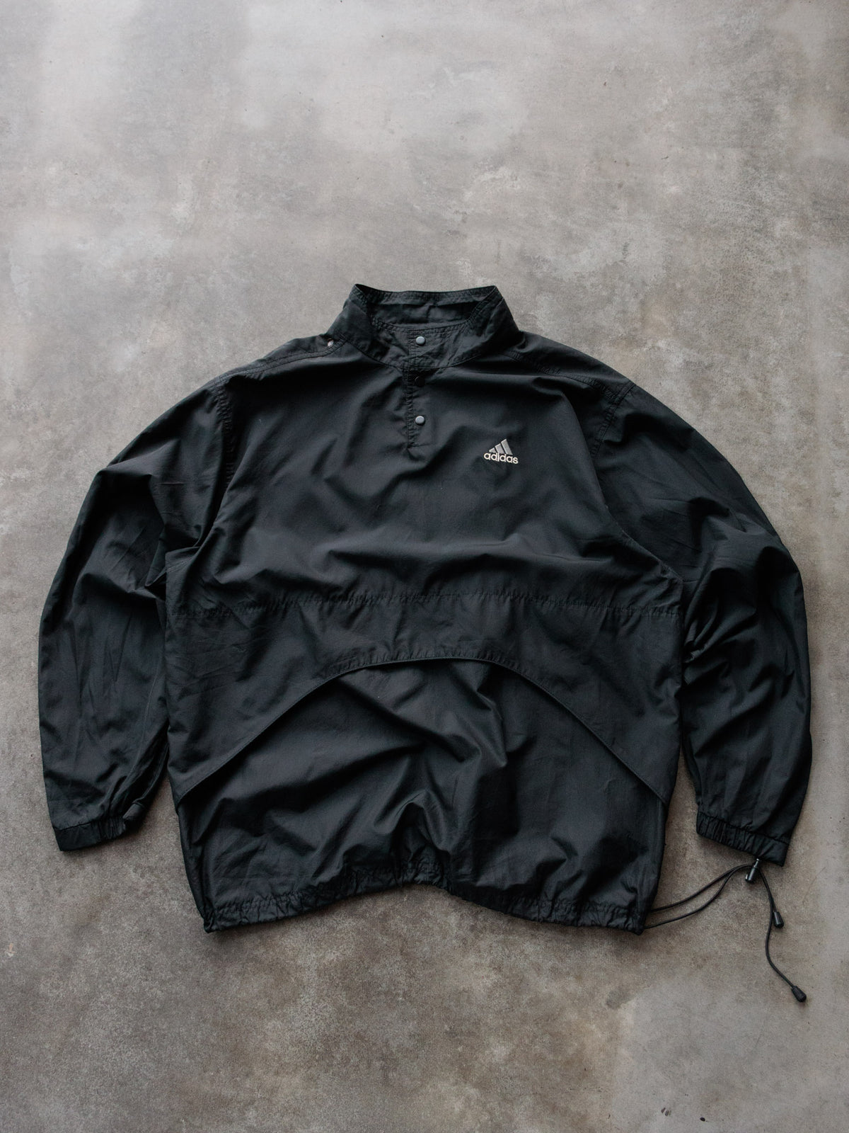 Vintage 90s Black Adidas Windbreaker (L)
