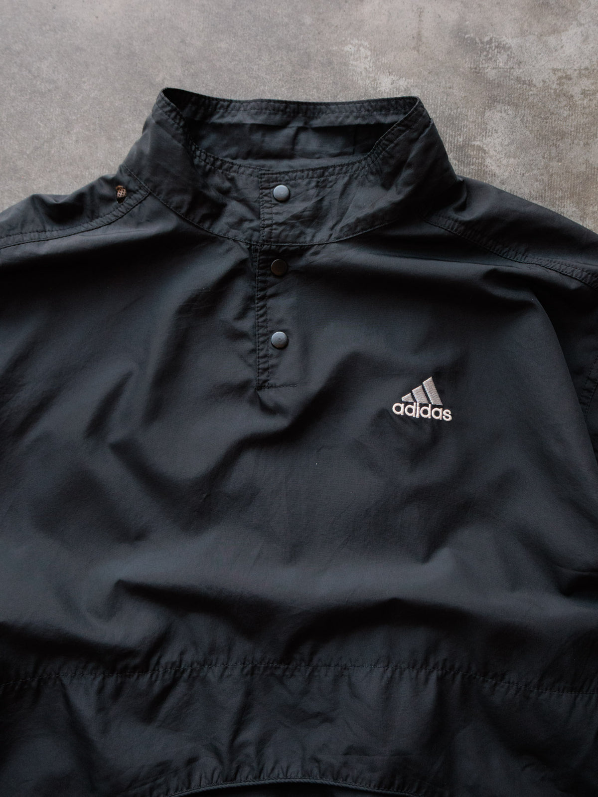 Vintage 90s Black Adidas Windbreaker (L)