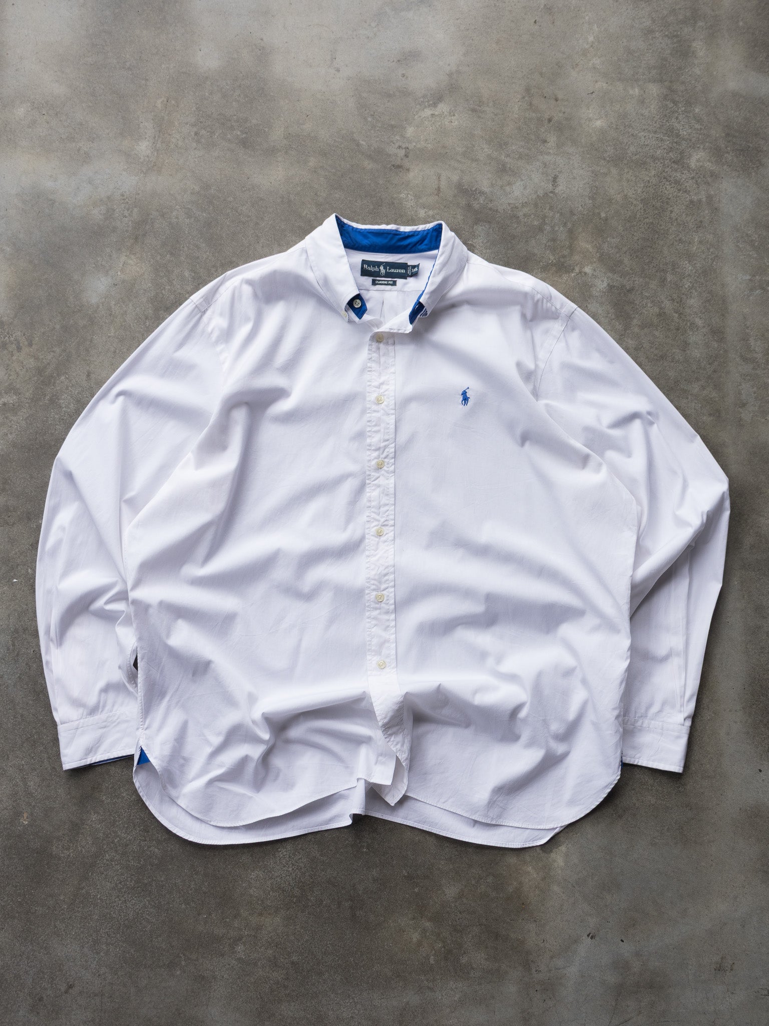 Vintage White Ralph Lauren Shirt (2XL)