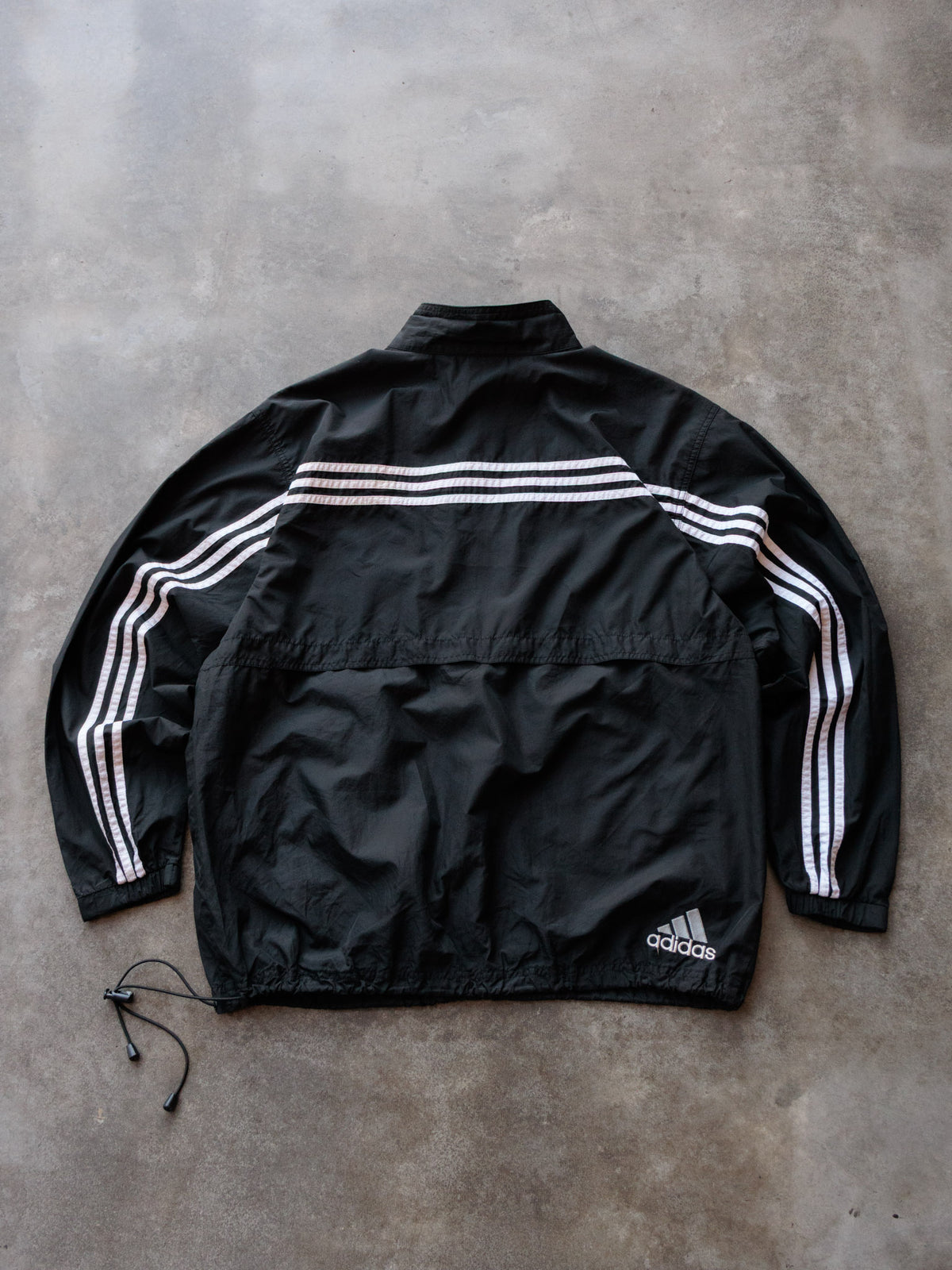 Vintage 90s Black Adidas Windbreaker (L)
