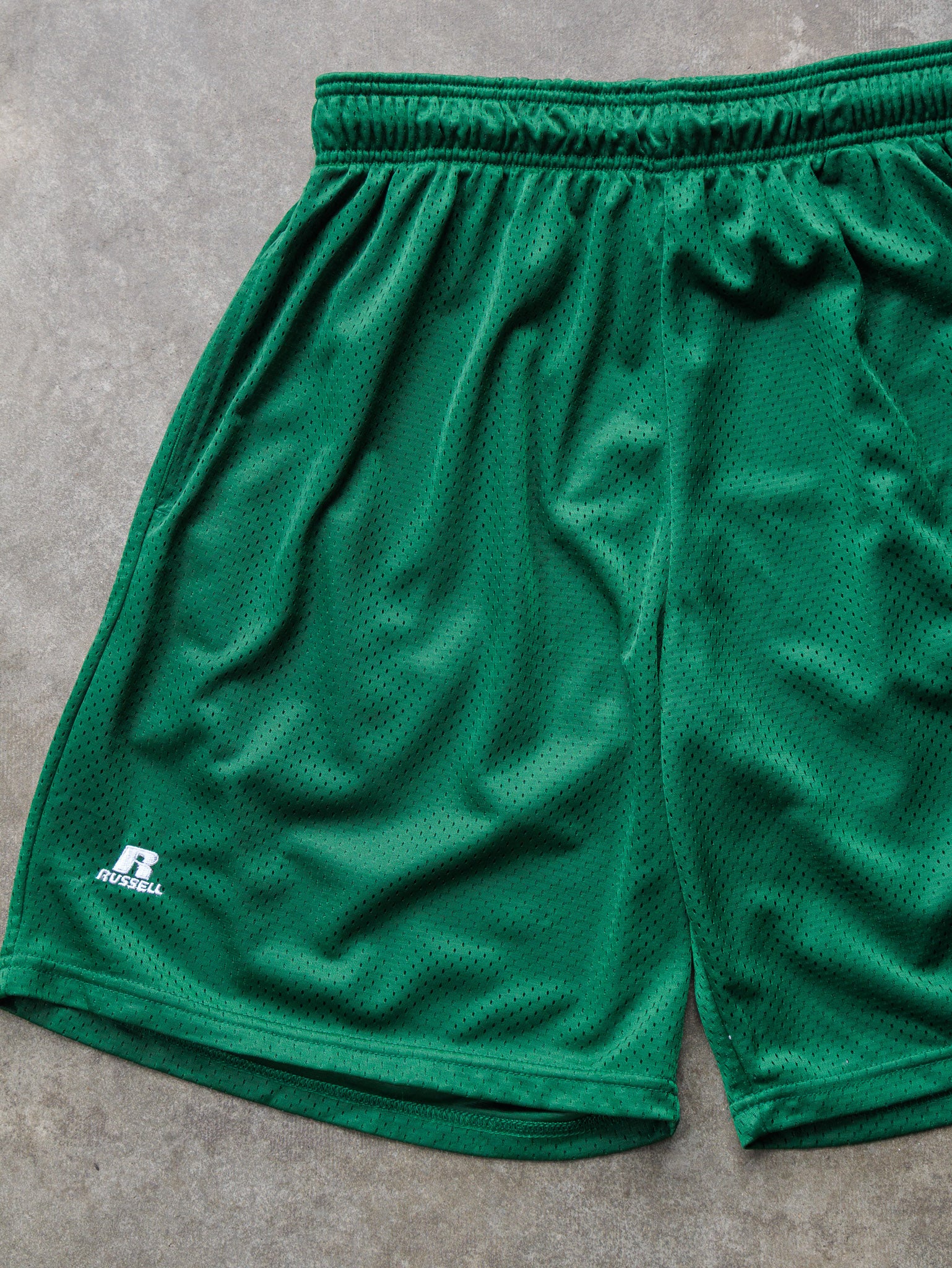Vintage Green Russell Athletic Mesh Shorts (M)