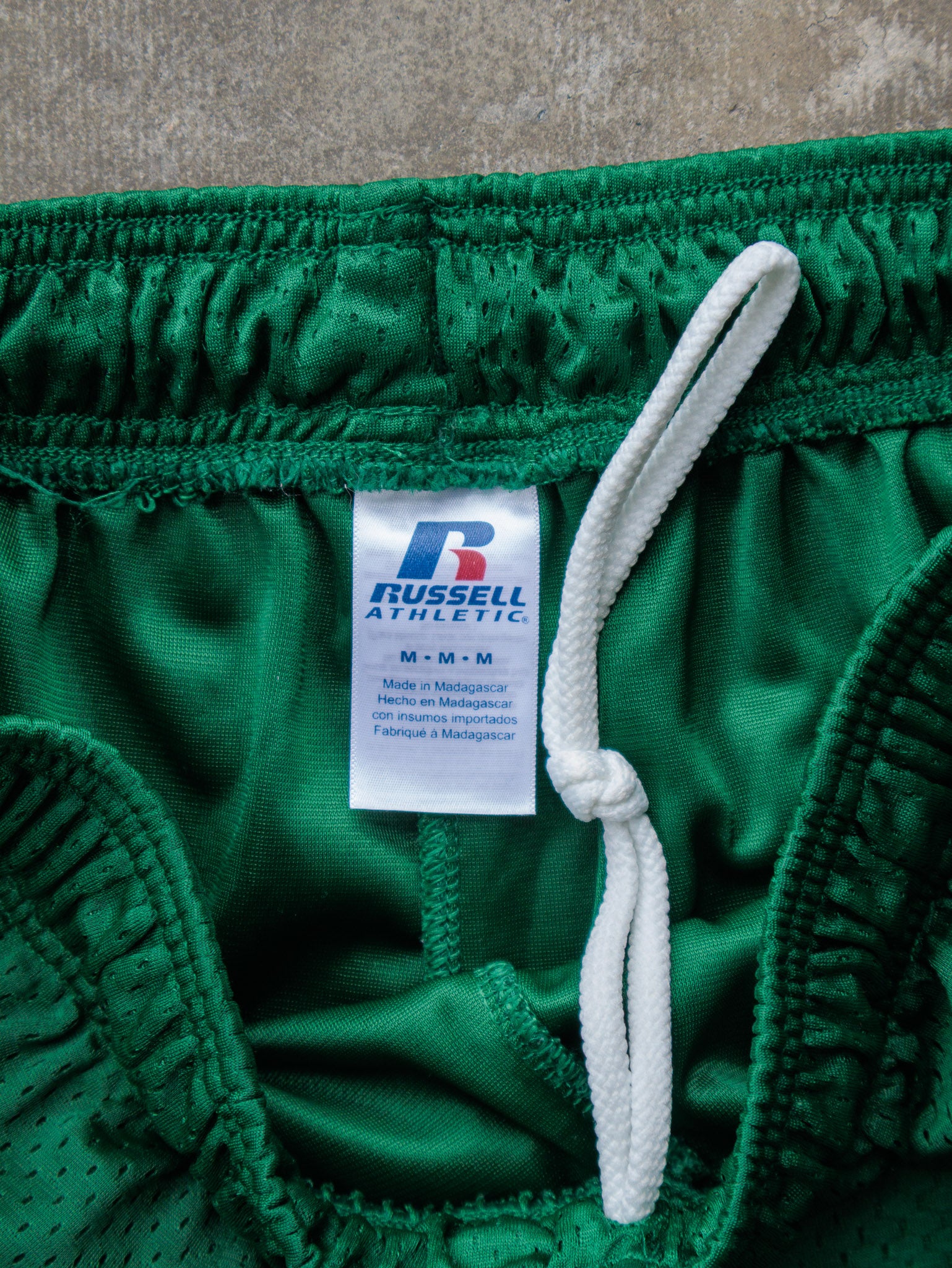 Vintage Green Russell Athletic Mesh Shorts (M)