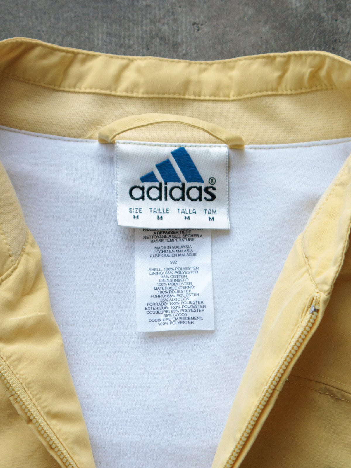 Vintage 00s Yellow Adidas Track Jacket (M)