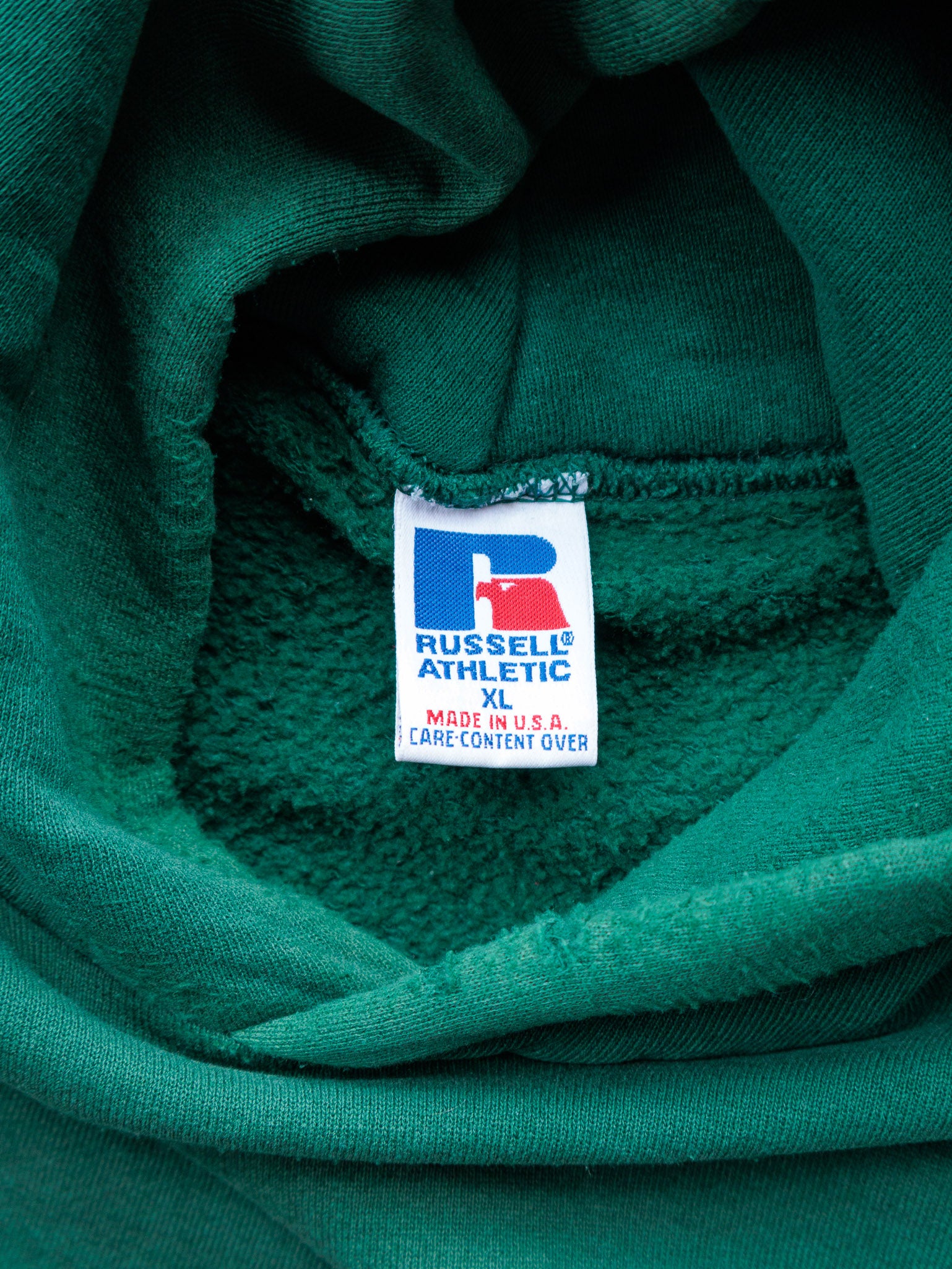 Vintage 90s Green Russell Athletic Hoodie (XL)