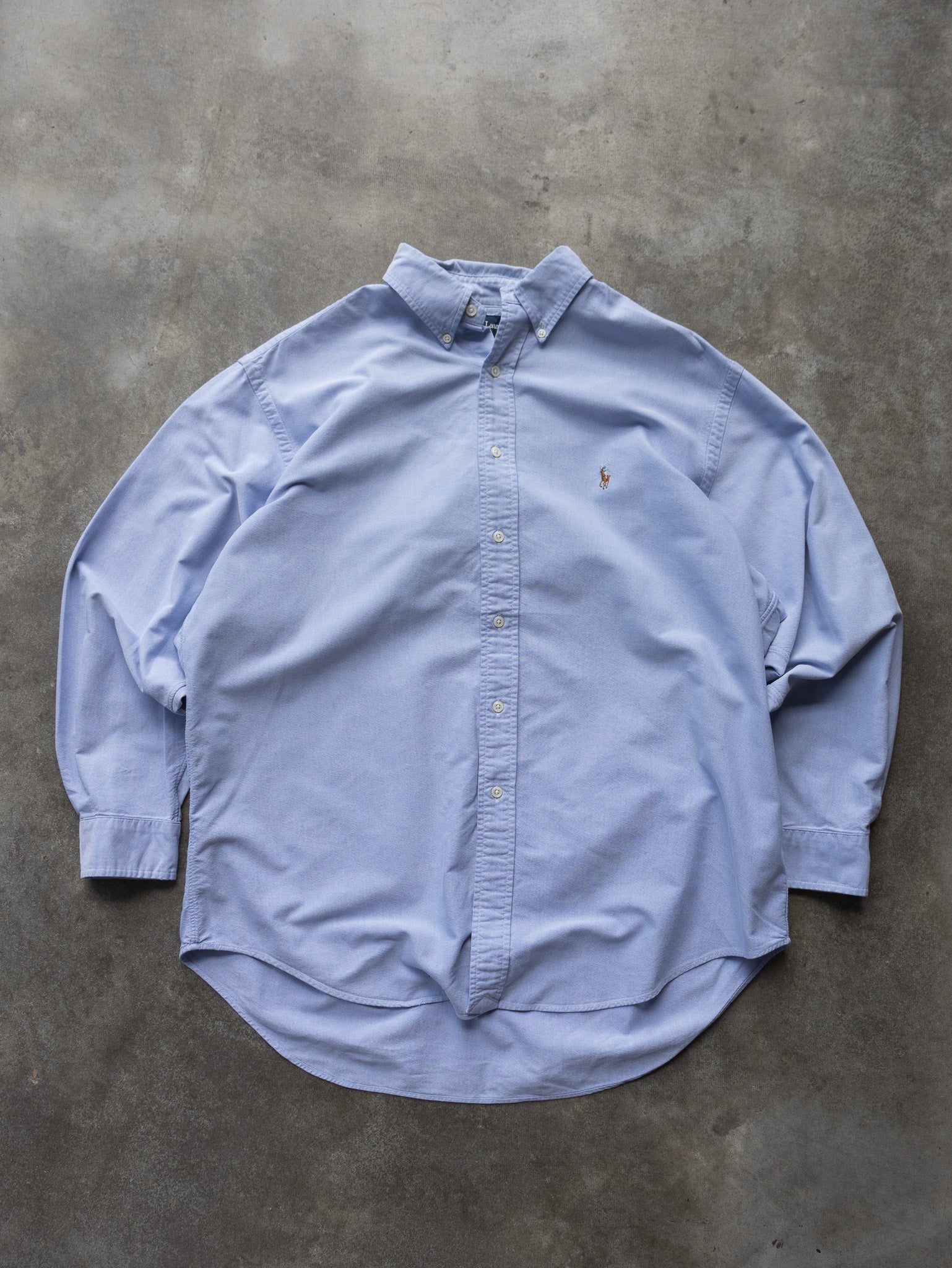 Vintage Blue Ralph Lauren Shirt (XL)