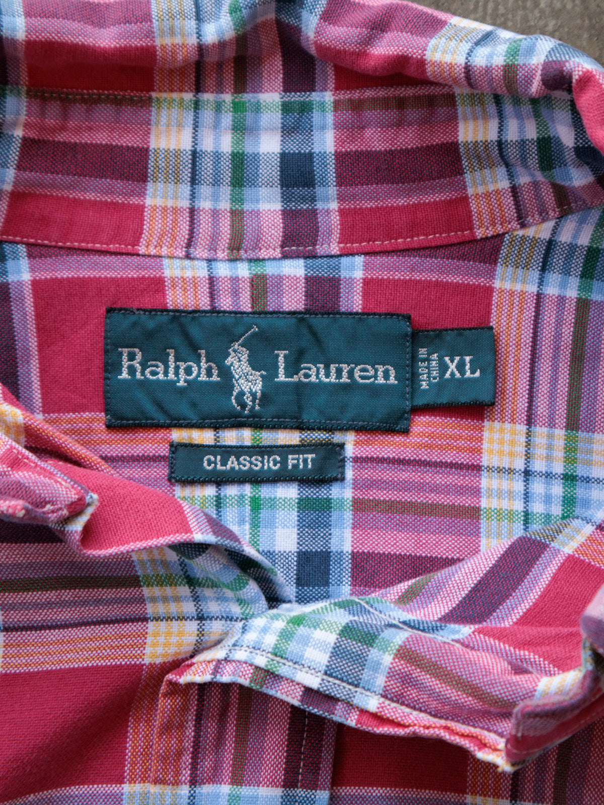 Vintage 00s Pink Plaid Ralph Lauren Shirt (XL)