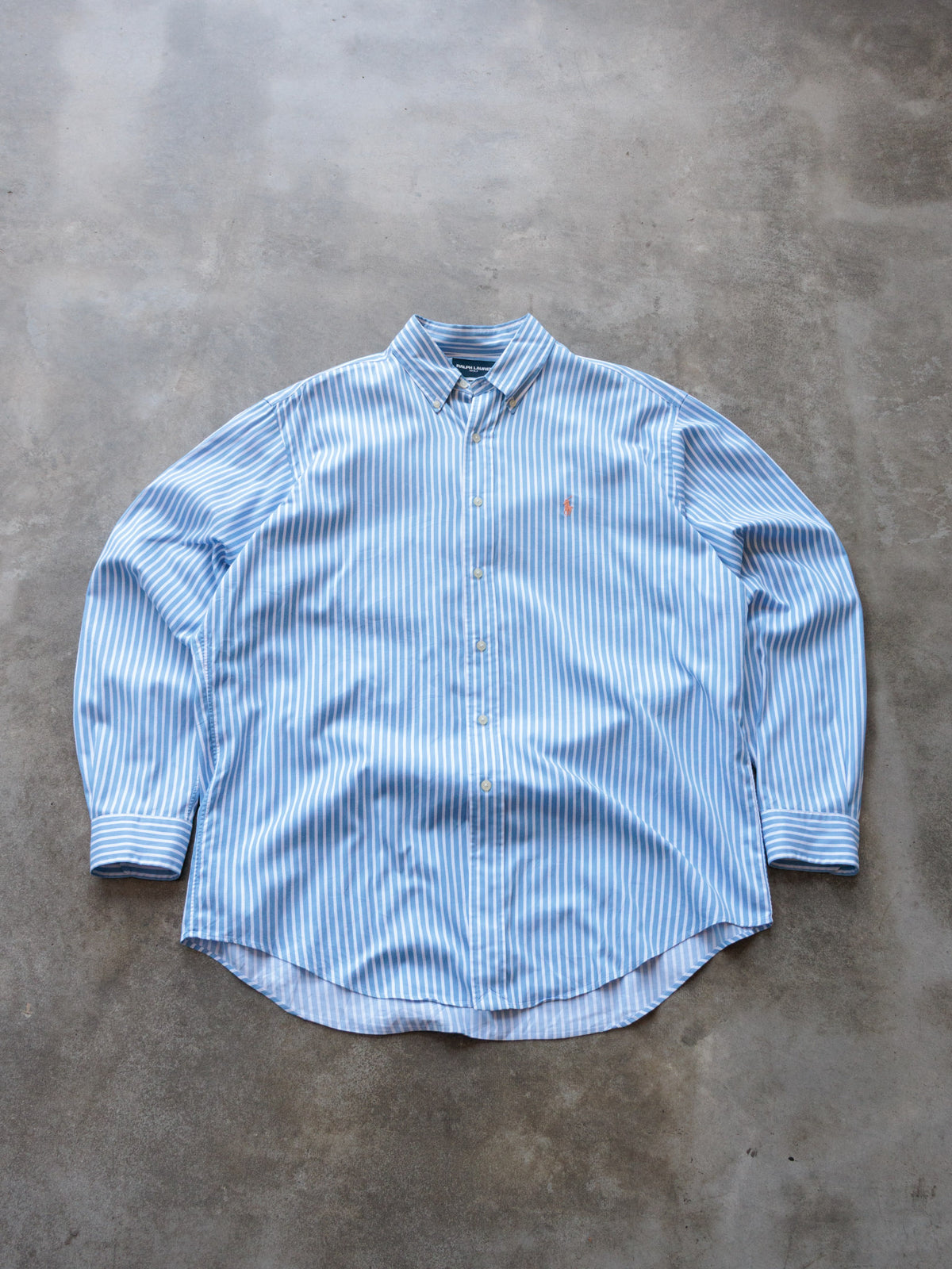 Vintage 00s Blue Striped Ralph Lauren Shirt (L)
