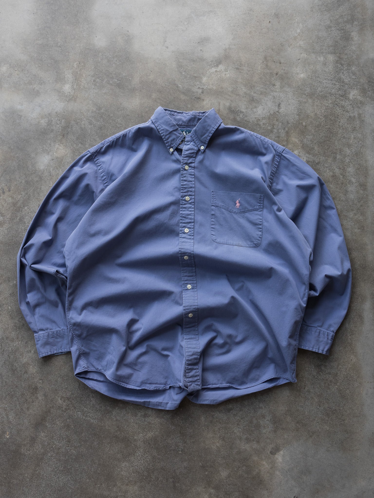 Vintage 90s Blue Ralph Lauren Shirt (L)