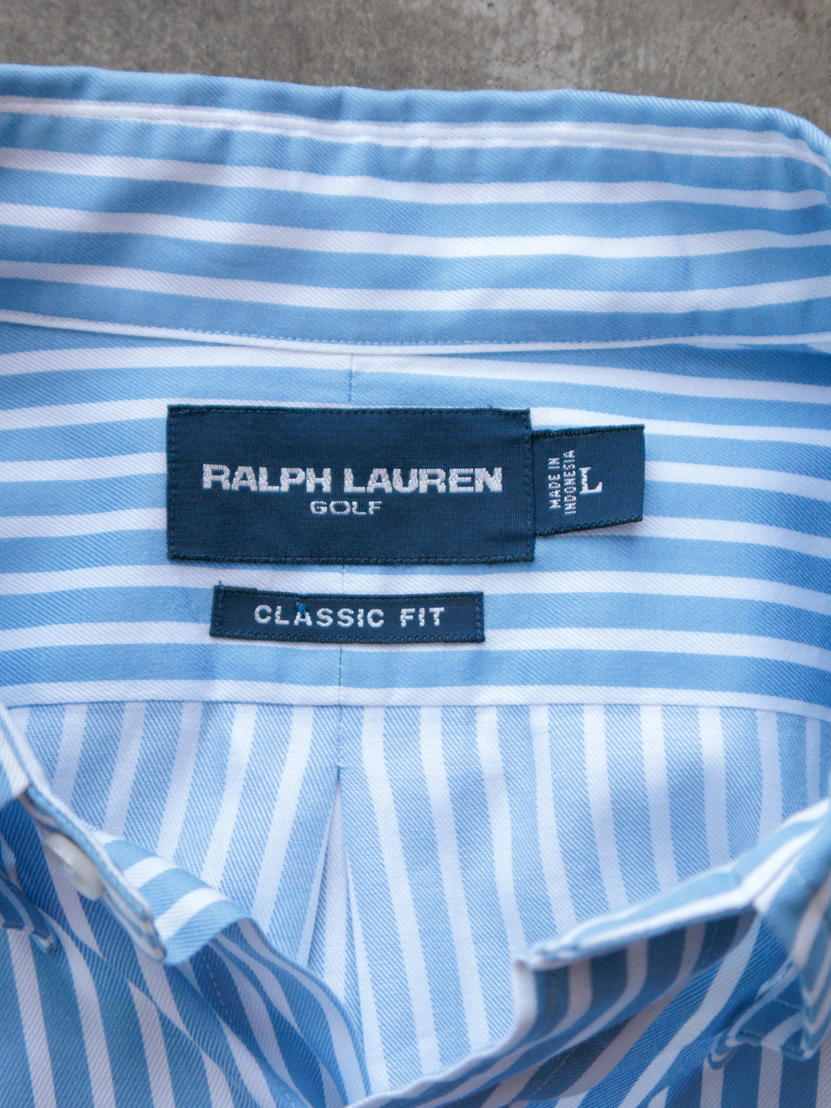 Vintage 00s Blue Striped Ralph Lauren Shirt (L)