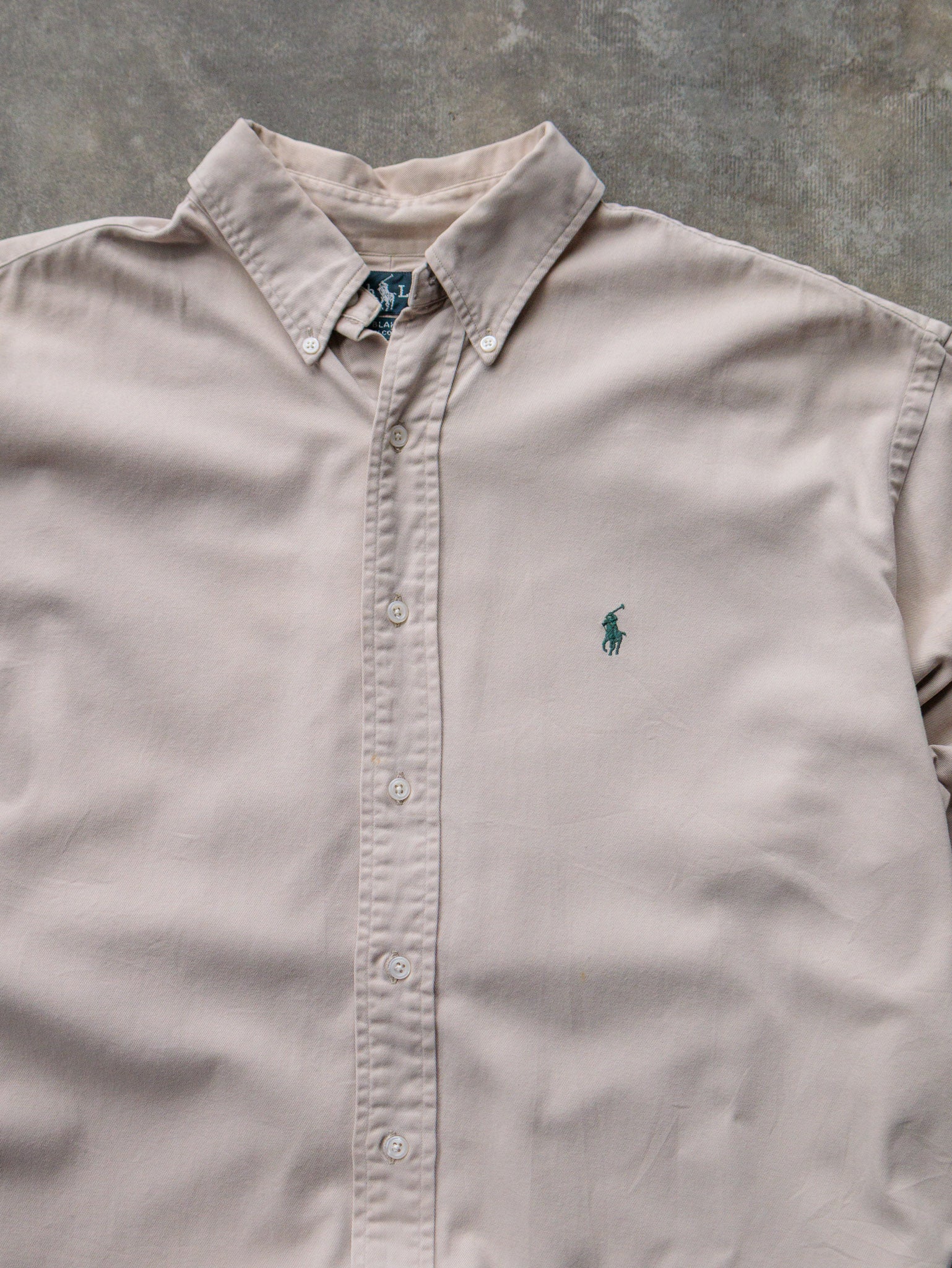 Vintage 90s Beige Ralph Lauren Shirt (L)