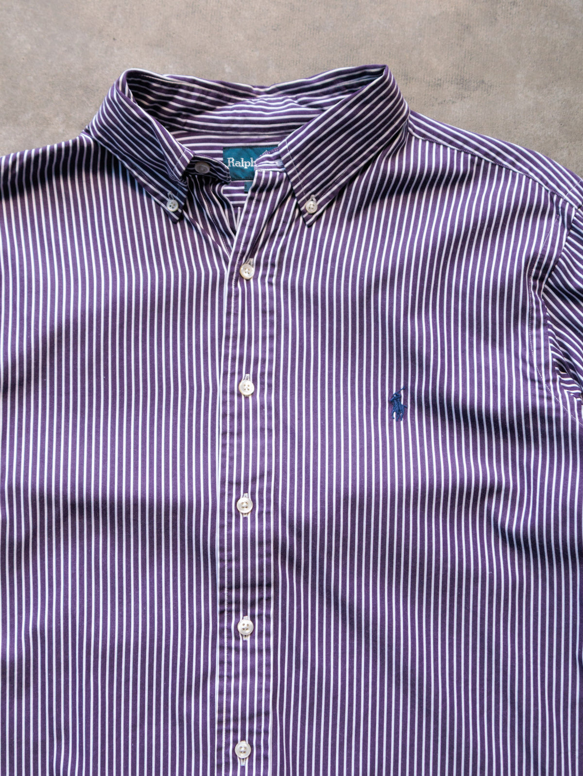 Vintage 00s Purple Striped Ralph Lauren Shirt (L)