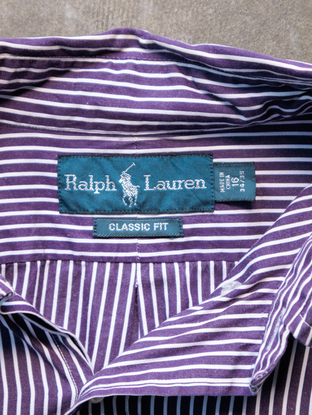 Vintage 00s Purple Striped Ralph Lauren Shirt (L)