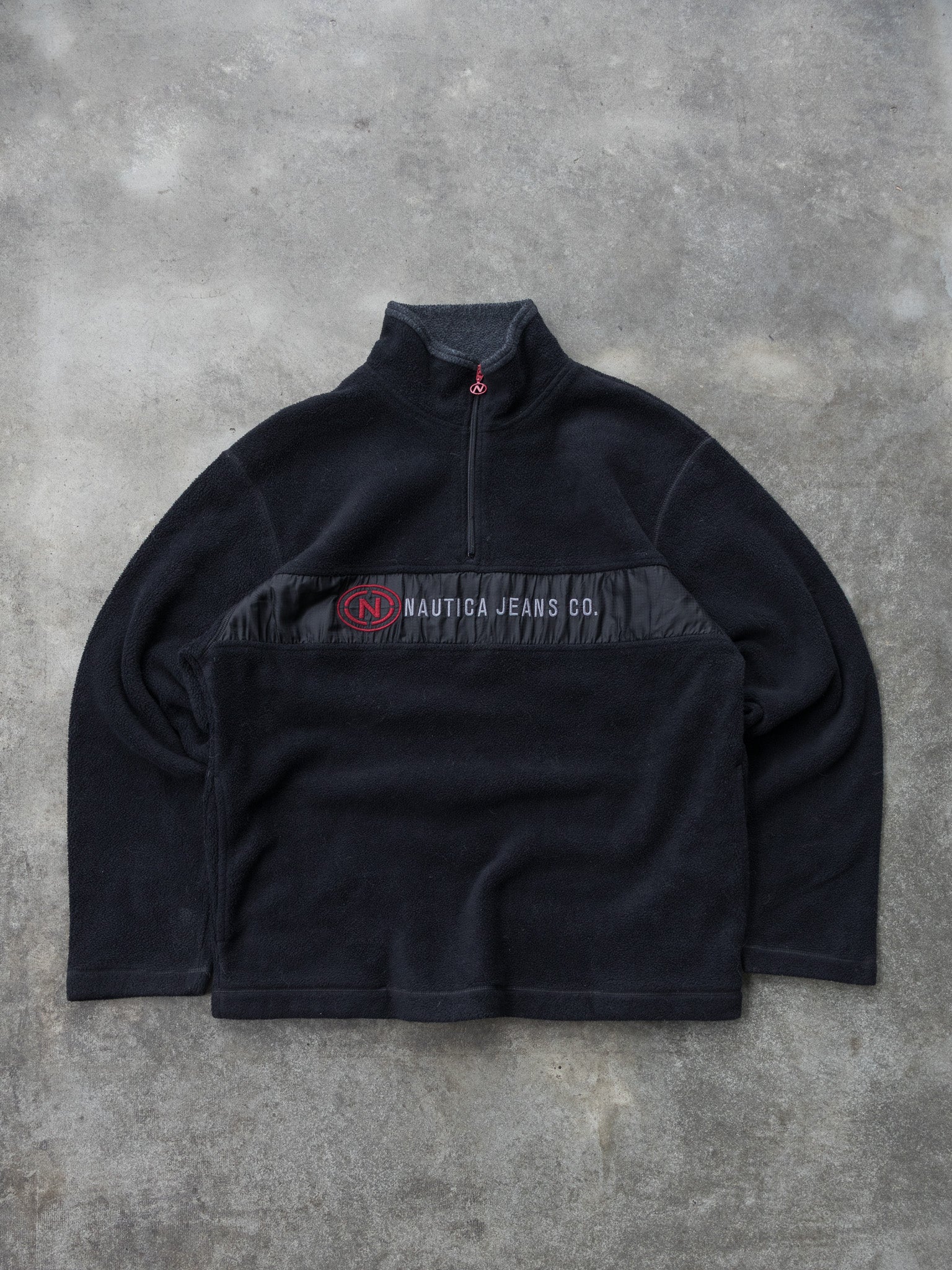 Vintage Nautica Jeans Co. Quarter Zip Fleece (L)
