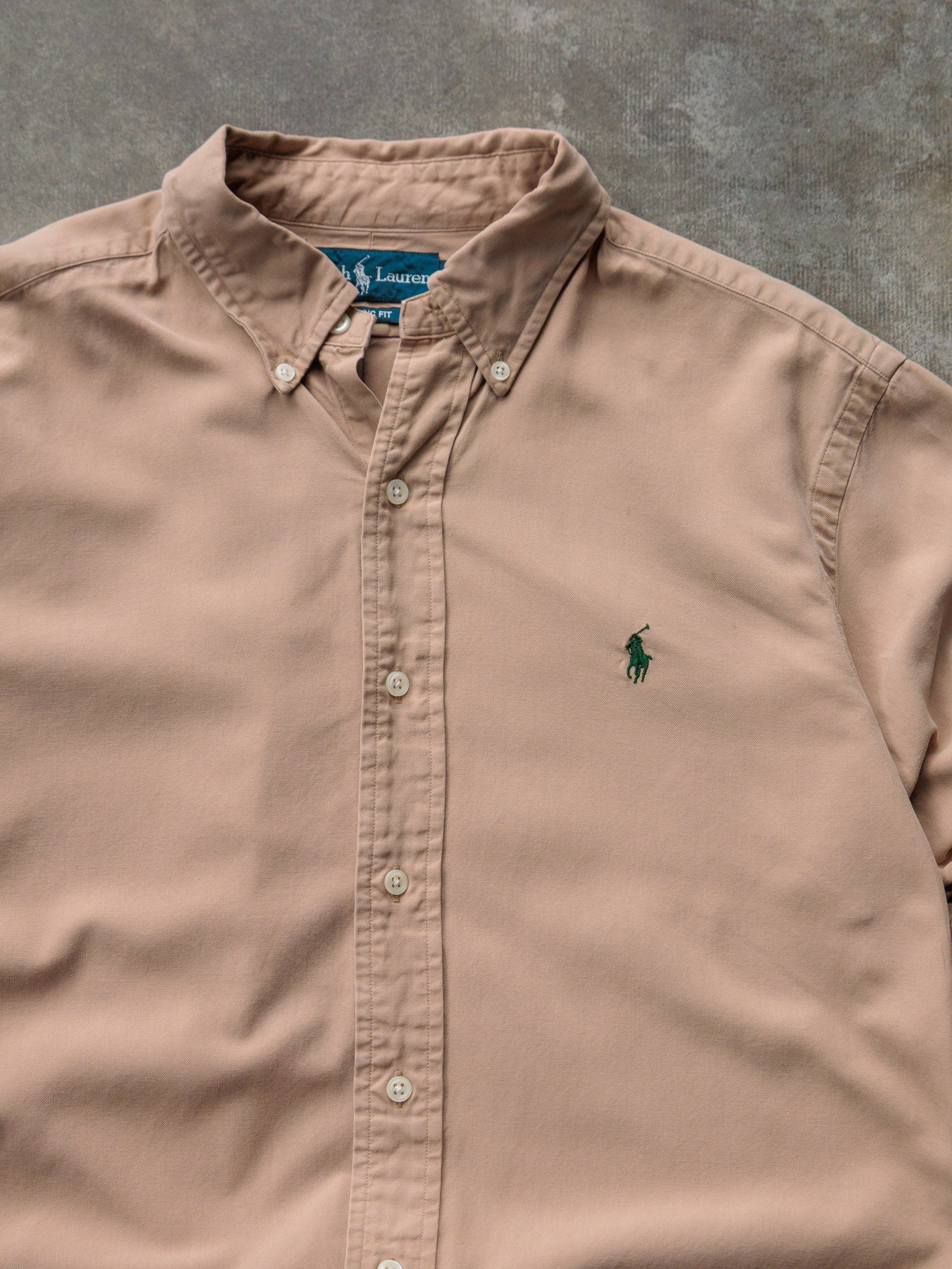 Vintage Tan Ralph Lauren Shirt (M)