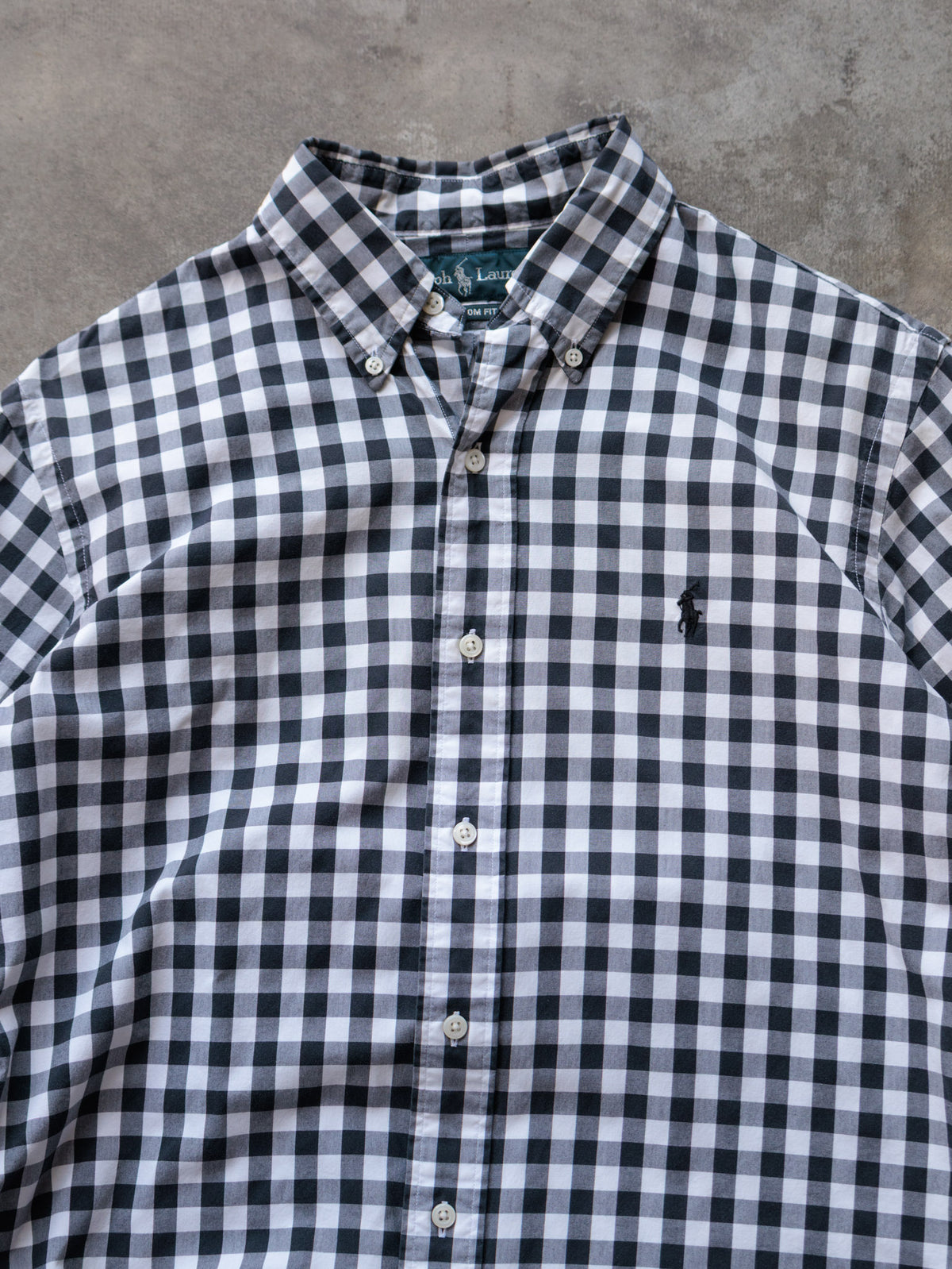 Vintage Black Gingham Ralph Lauren Shirt (M)