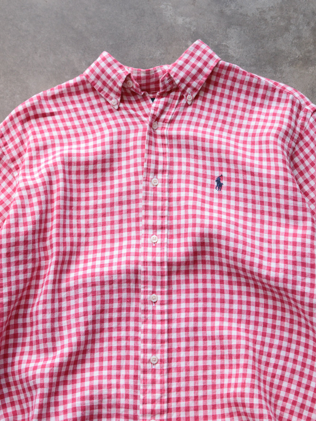Vintage 00s Pink Gingham Ralph Lauren Shirt (S)