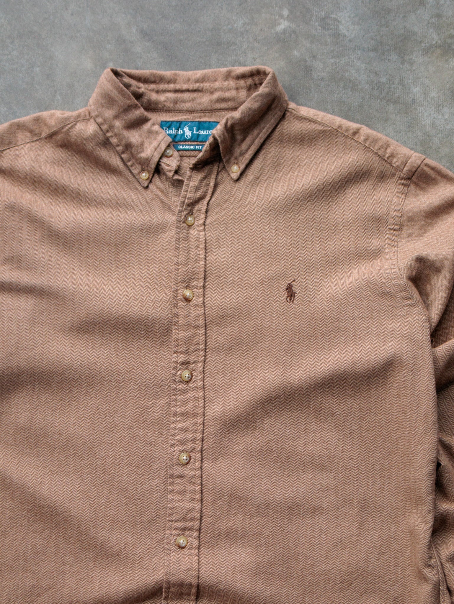Vintage Brown Ralph Lauren Shirt (L)
