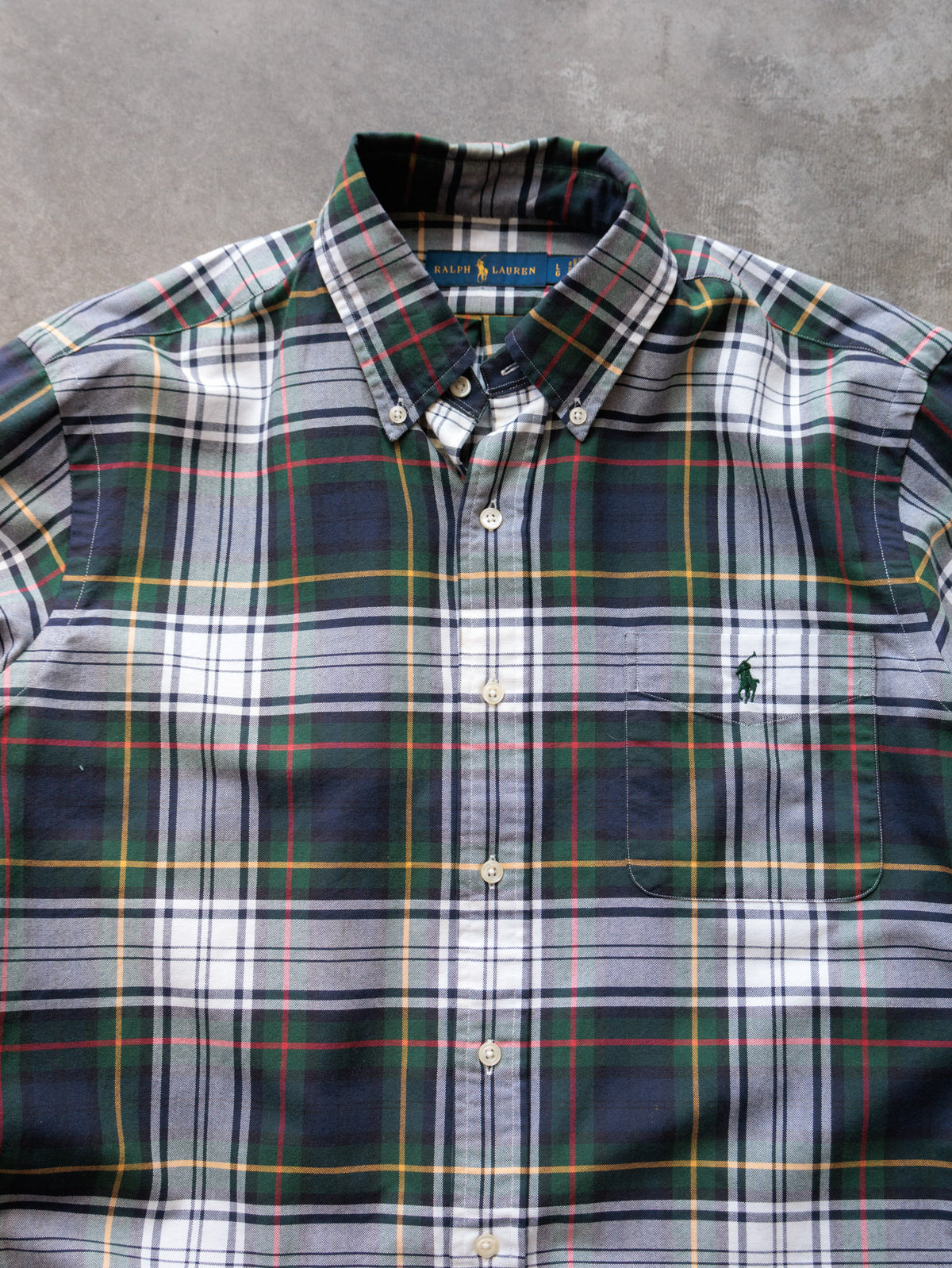 Vintage 00s Green Plaid Ralph Lauren Shirt (L)