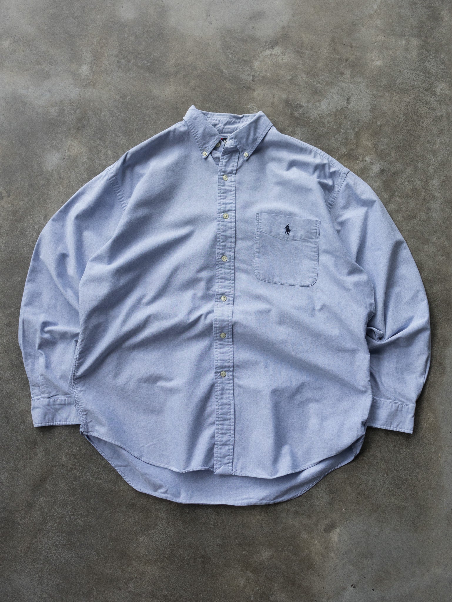 Vintage 90s Blue Ralph Lauren Shirt (M)