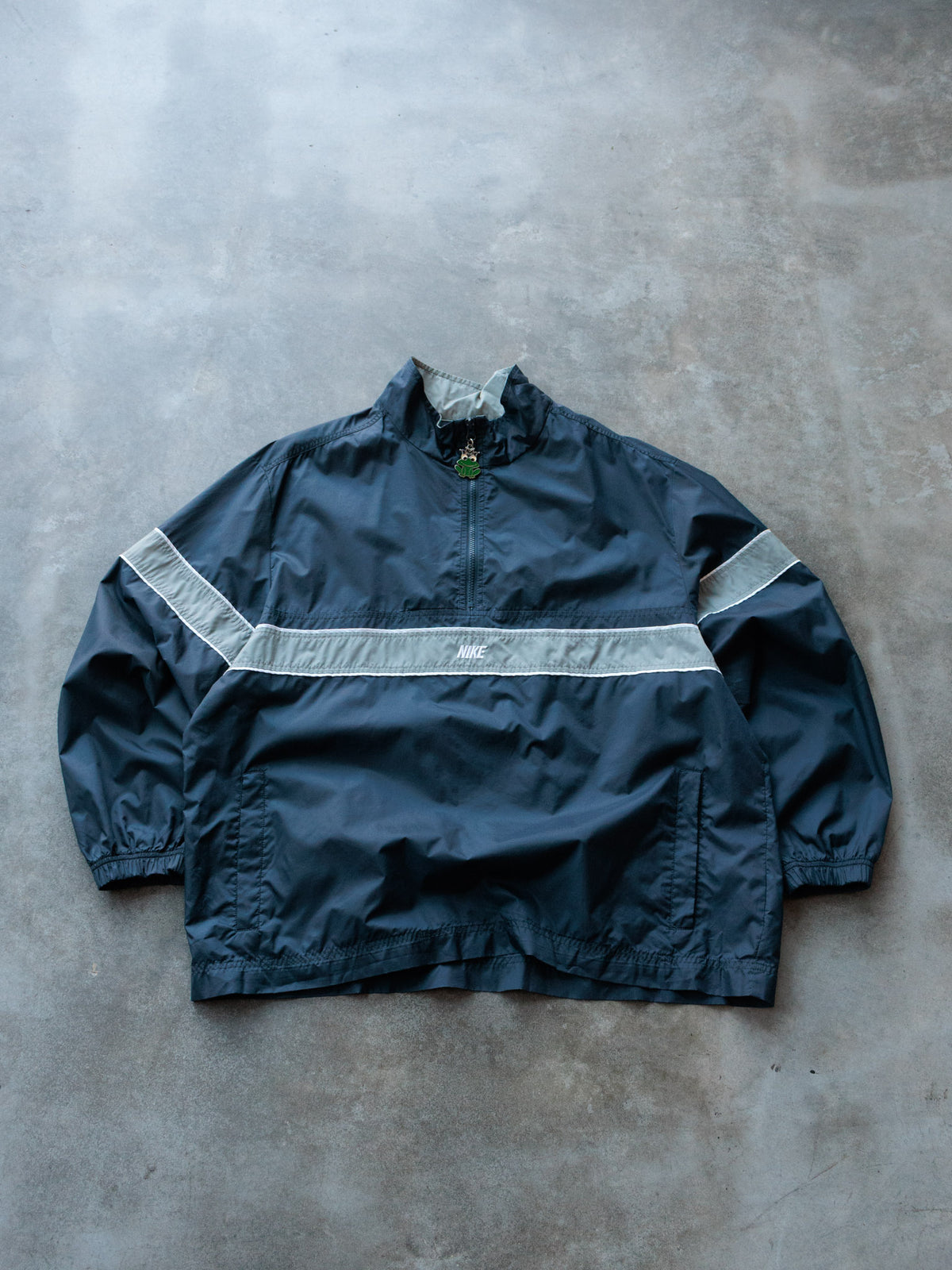 Vintage 00s Navy Nike Colourblock Windbreaker (L)