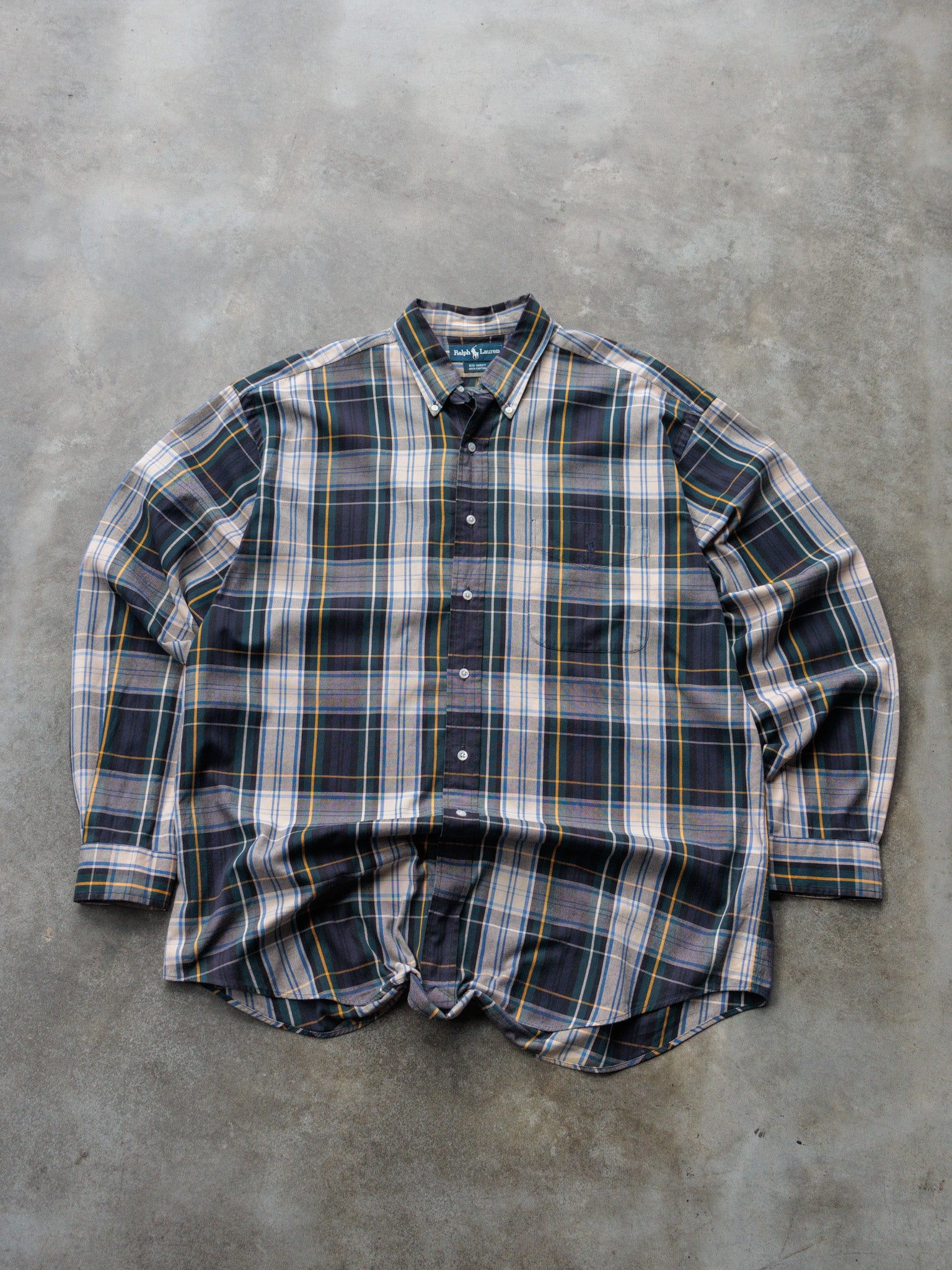 Vintage 90s Multicolor Plaid Ralph Lauren Shirt (L)
