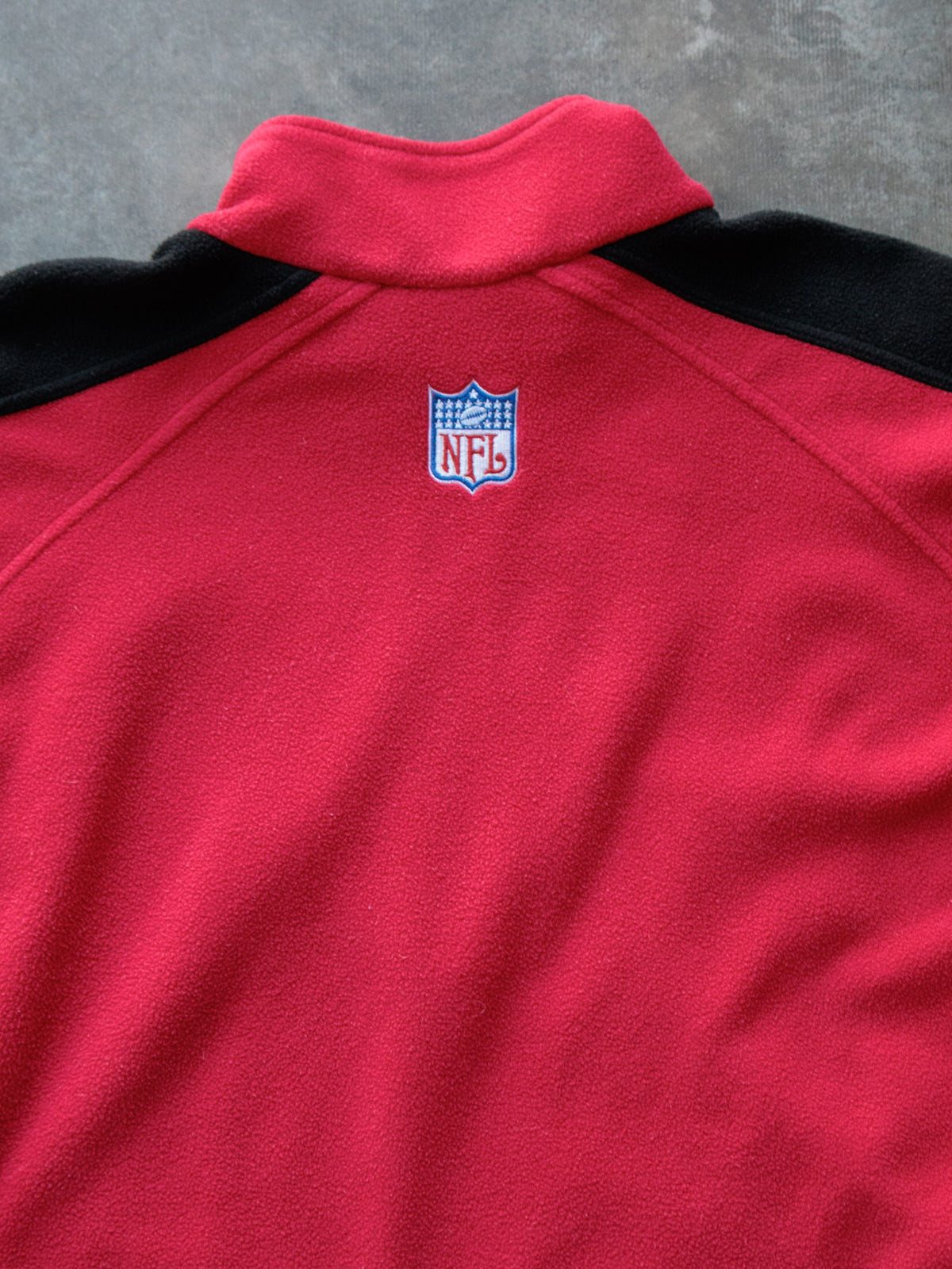 Vintage 00s Red Reebok Kansas City Chiefs Colourblock Fleece Quarter Zip (L)