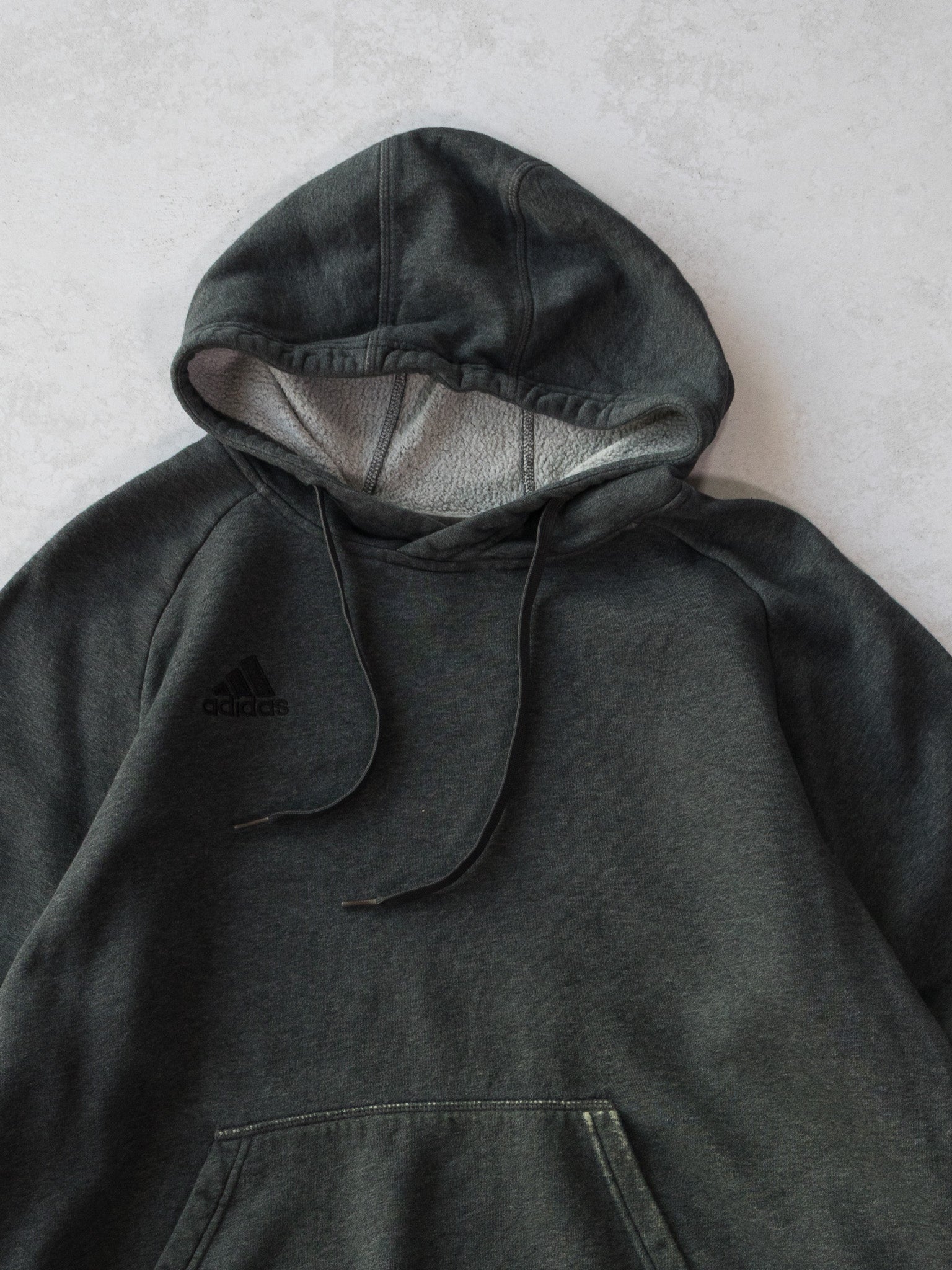 Vintage Adidas Grey Hoodie (XL)