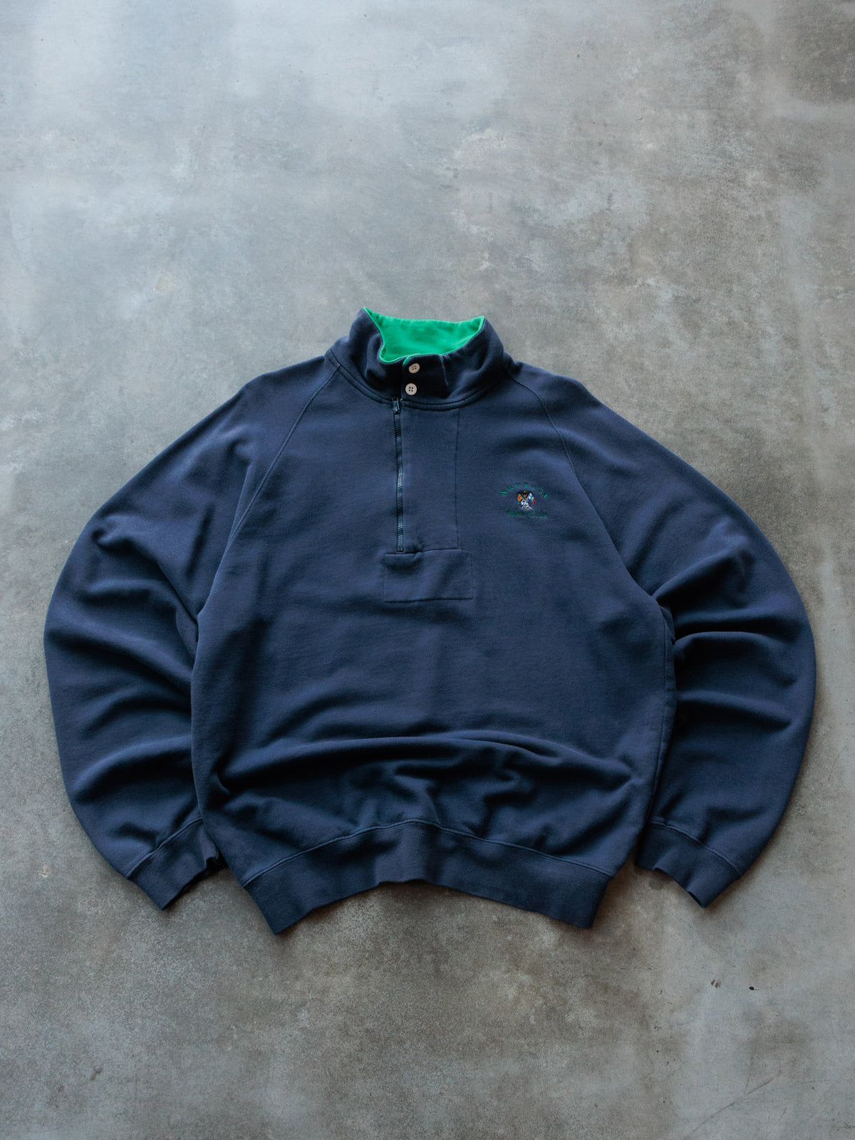 Vintage 90s Navy Nautica Yacht Club Quarter Zip (L)