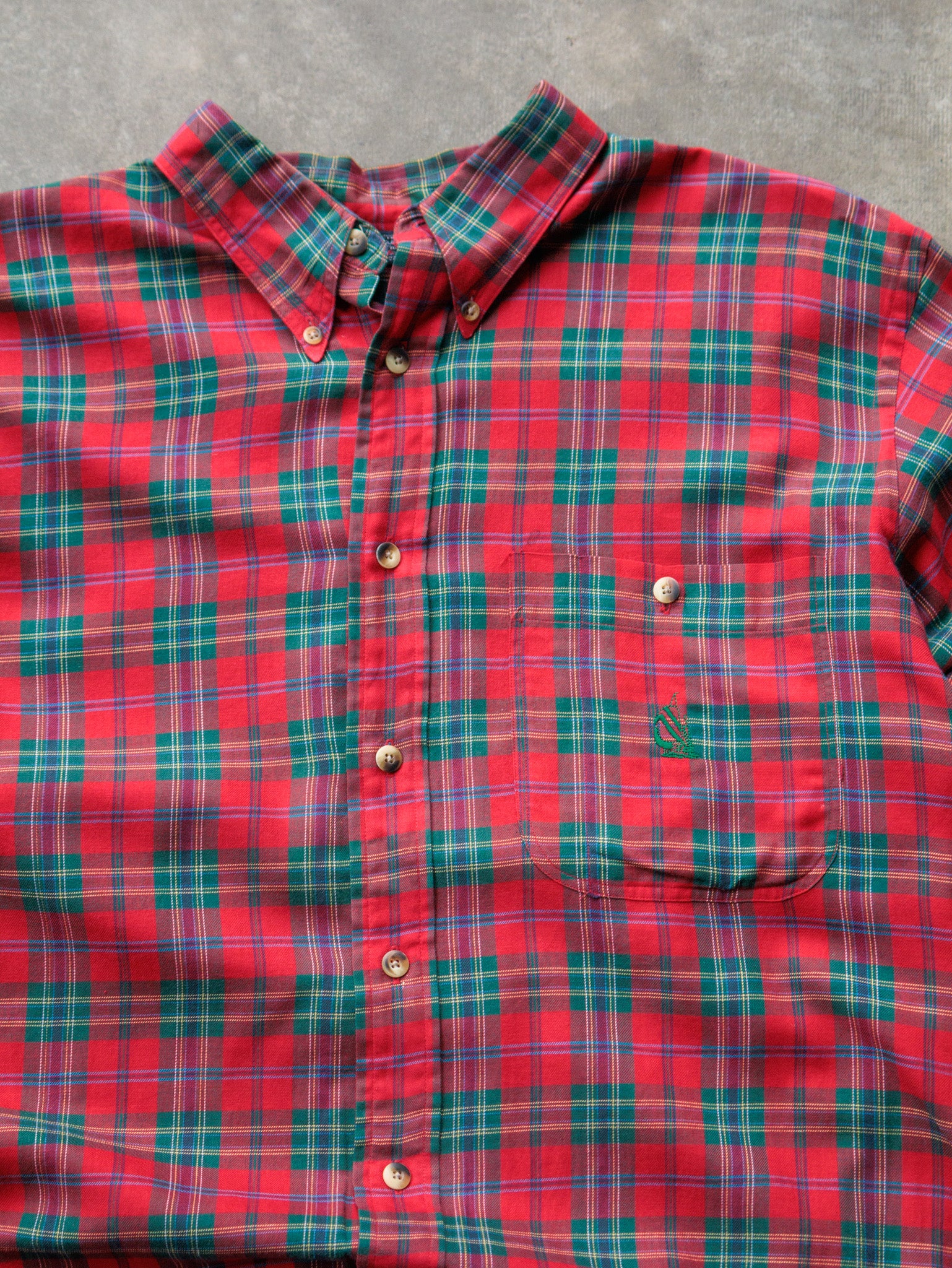 Vintage 00s Red Plaid Nautica Shirt (L)