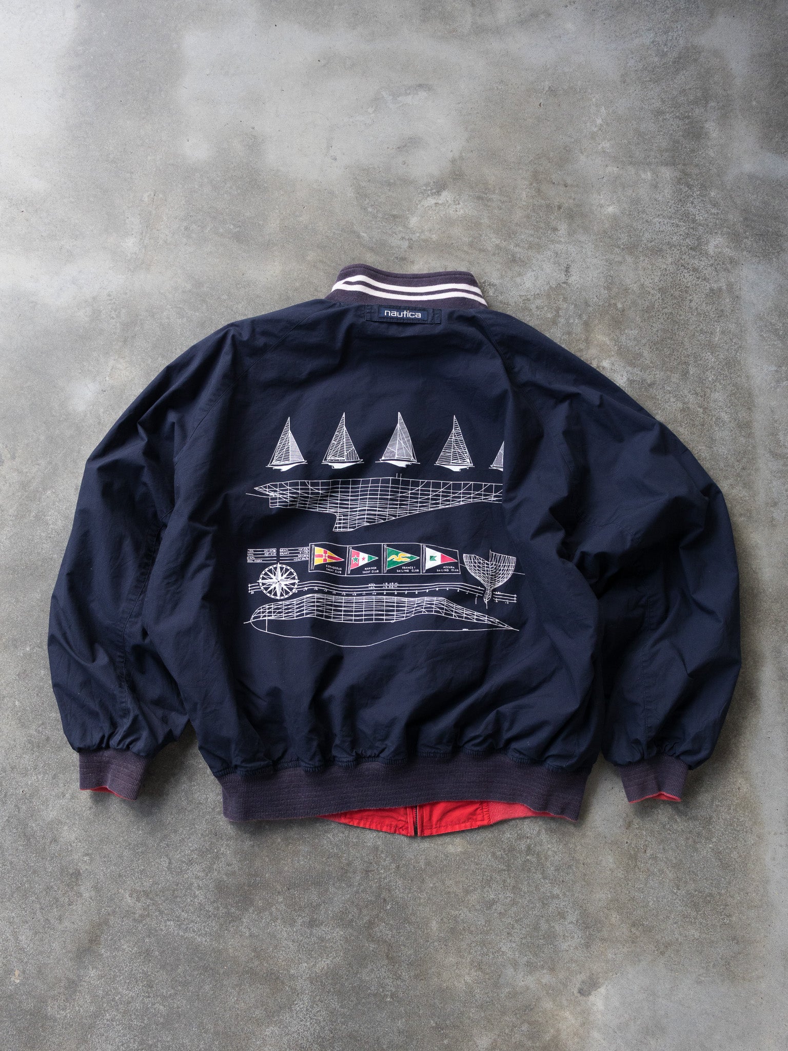Navy & Red Nautica Reversible Sailing Jacket (XL)