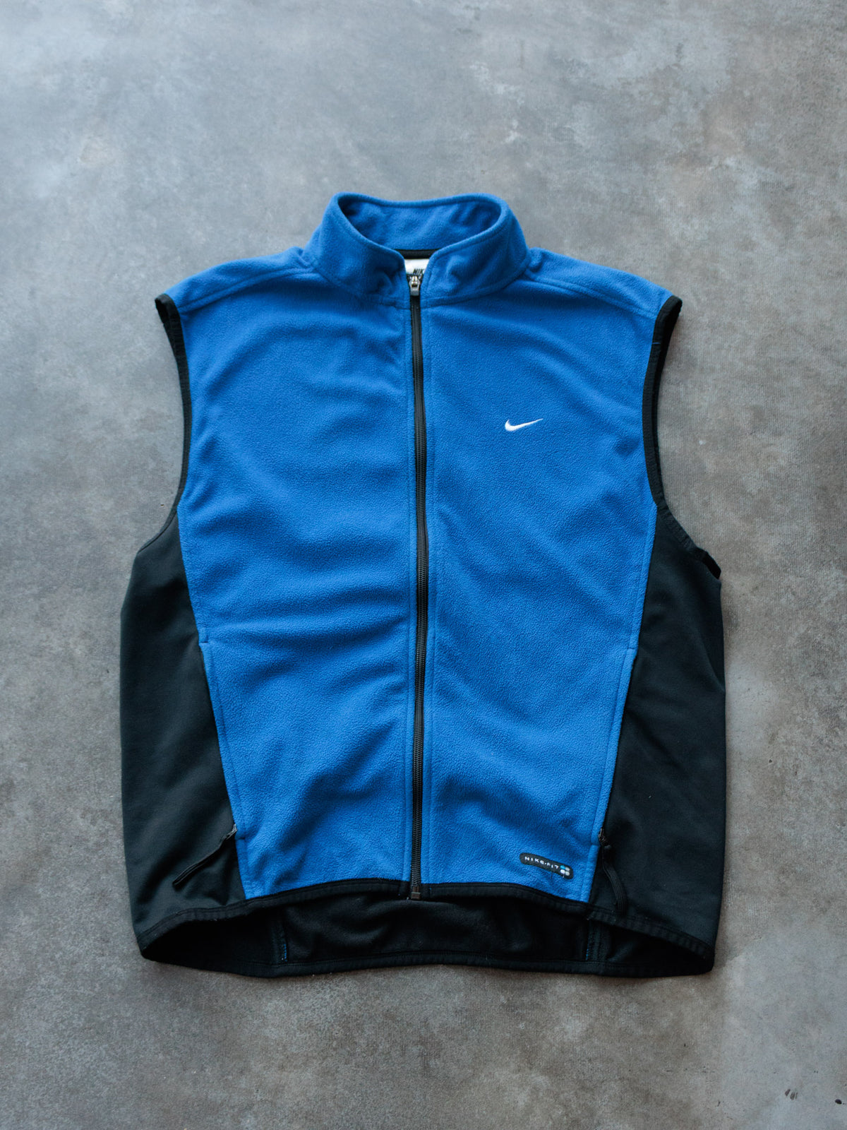 Vintage 00s Blue Nike Colourblock Fleece Vest (XL)