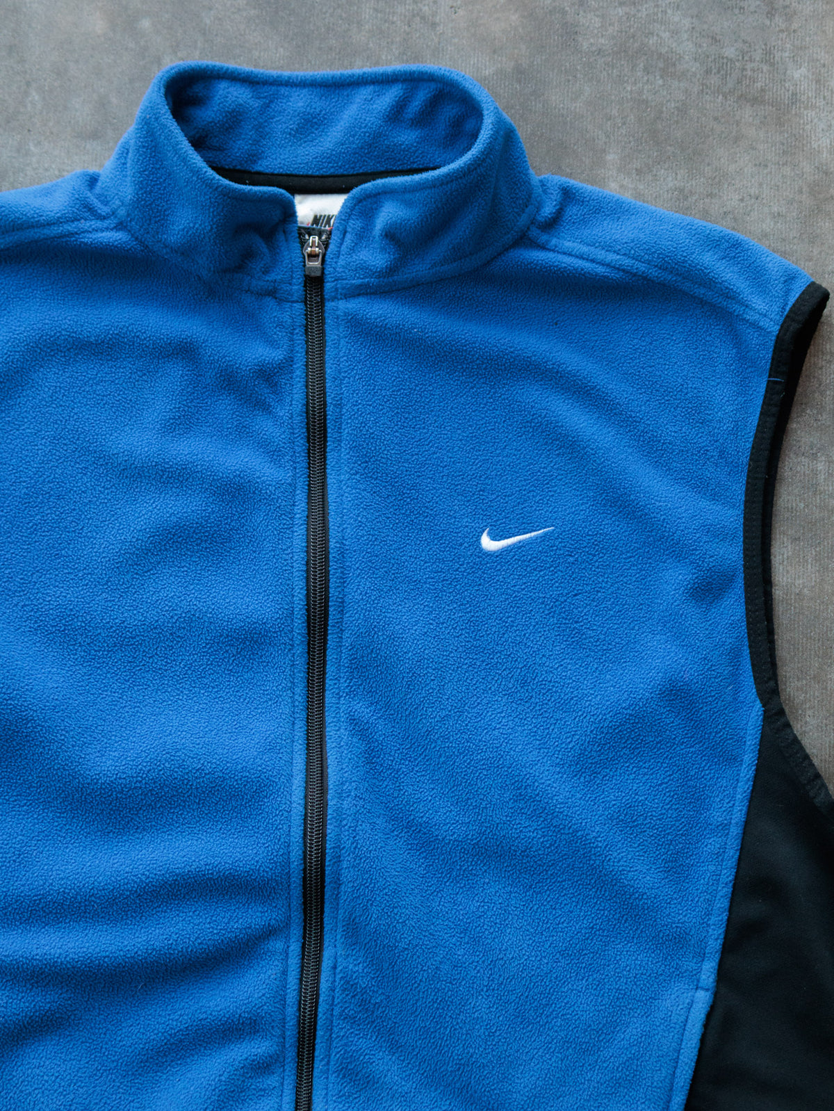 Vintage 00s Blue Nike Colourblock Fleece Vest (XL)