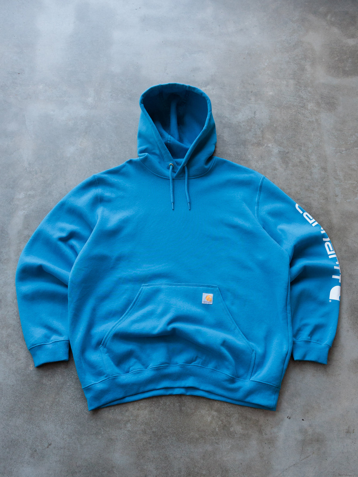 Vintage Blue Carhartt Hoodie (XL)