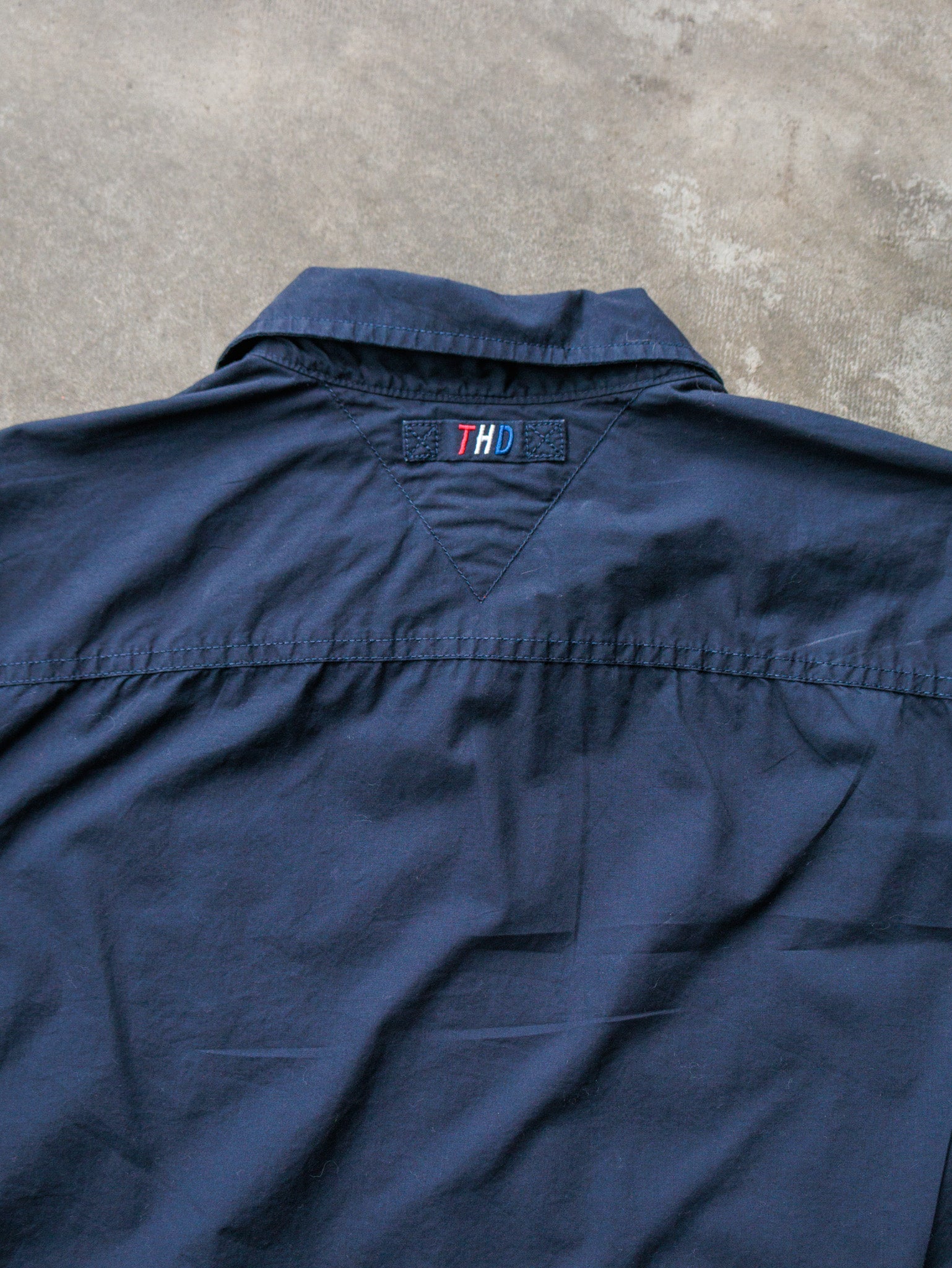 Vintage Navy & Red Tommy Hilfiger Shirt (L)